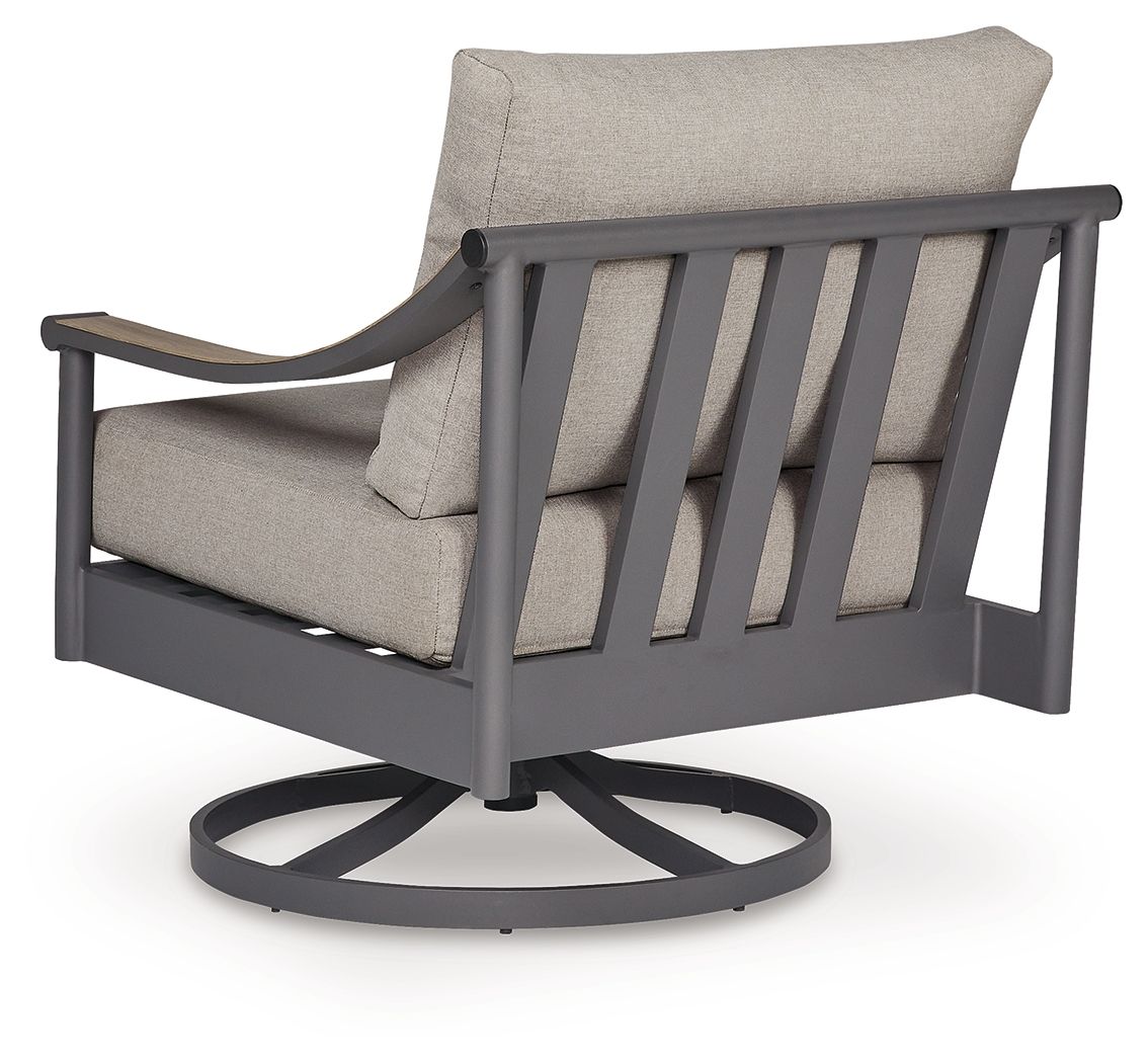 Ocean Beach - Swivel Lounge With Cushion - Gray - Image 2