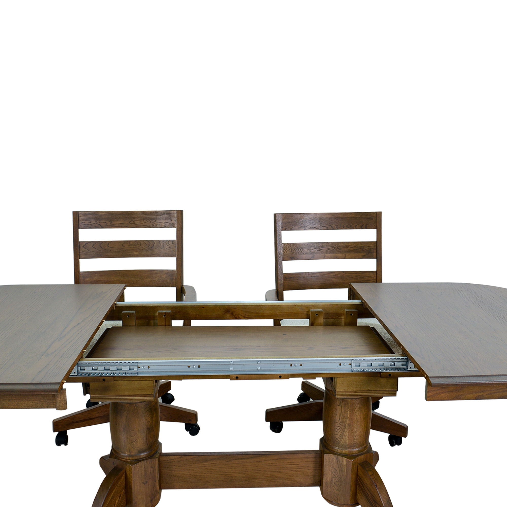 Colonial Oak - Trestle Table - Weathered Chestnut - Image 3