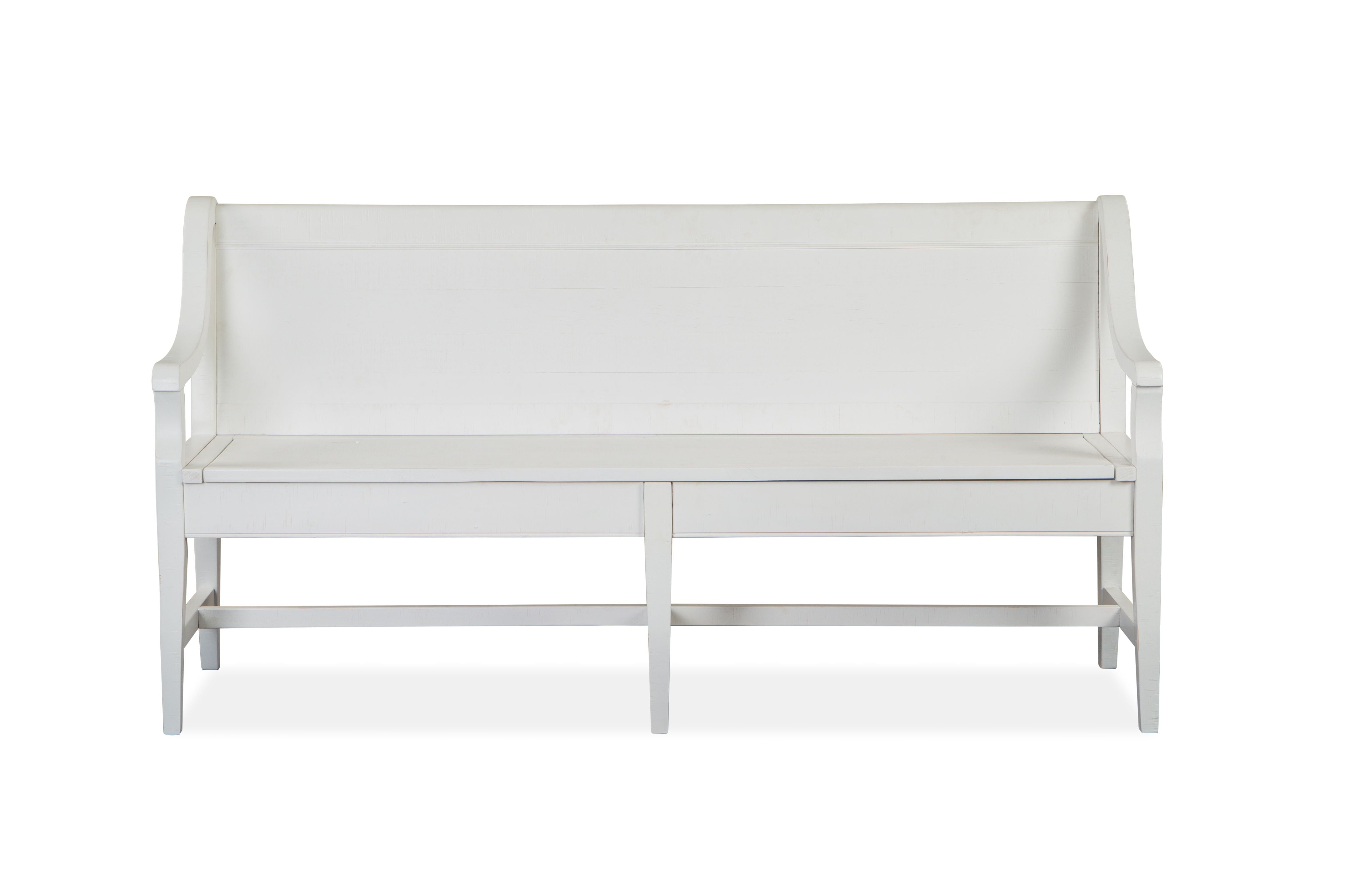 Heron Cove – Bench With Back – Chalk White
