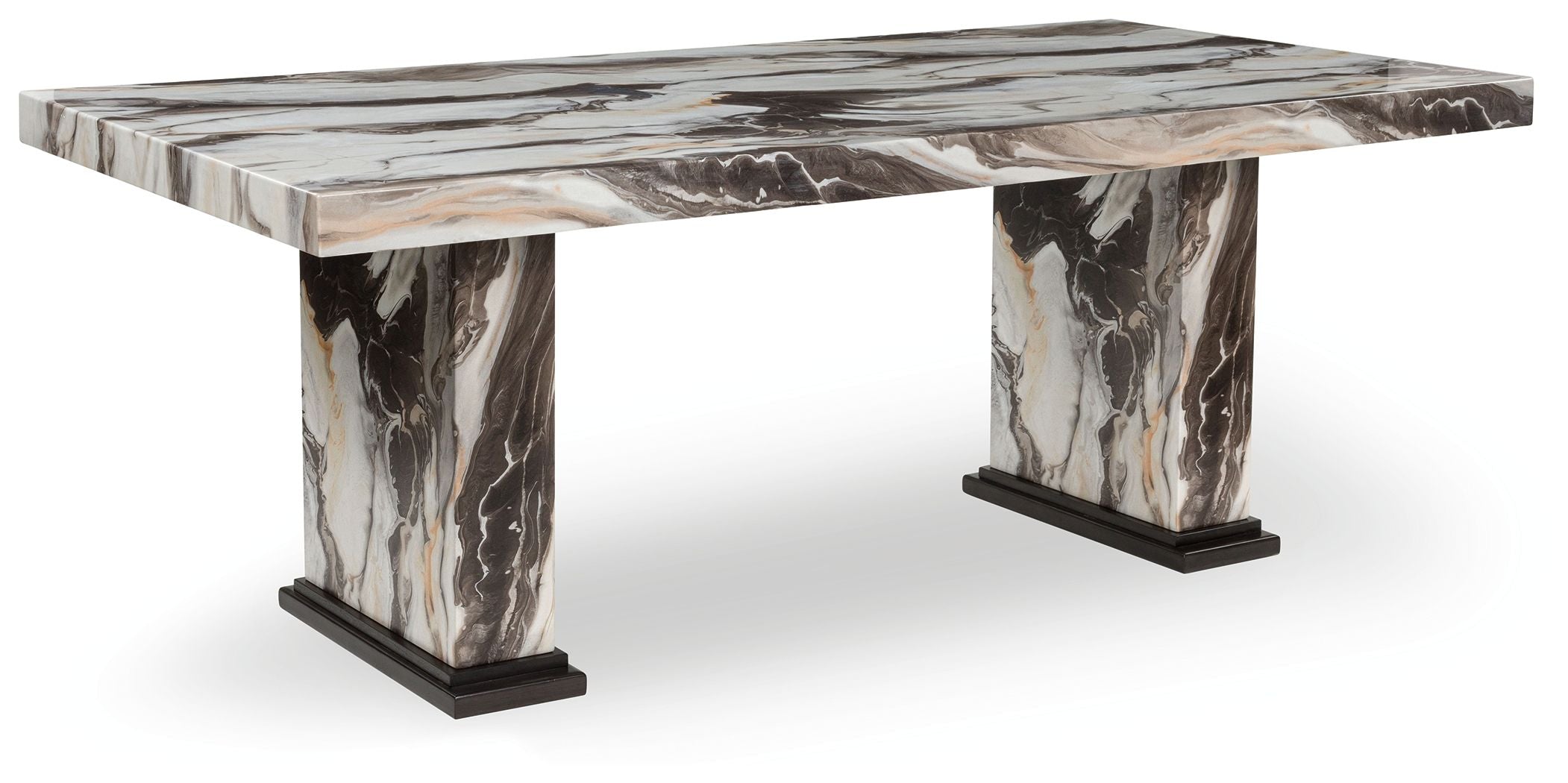 Jeshina - Dining Table - Dark Brown / Beige - Image 1
