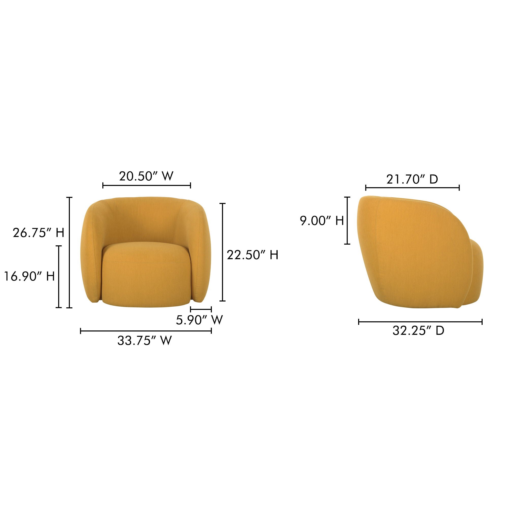 Rae - Outdoor Accent Chair - Orange - Image 3