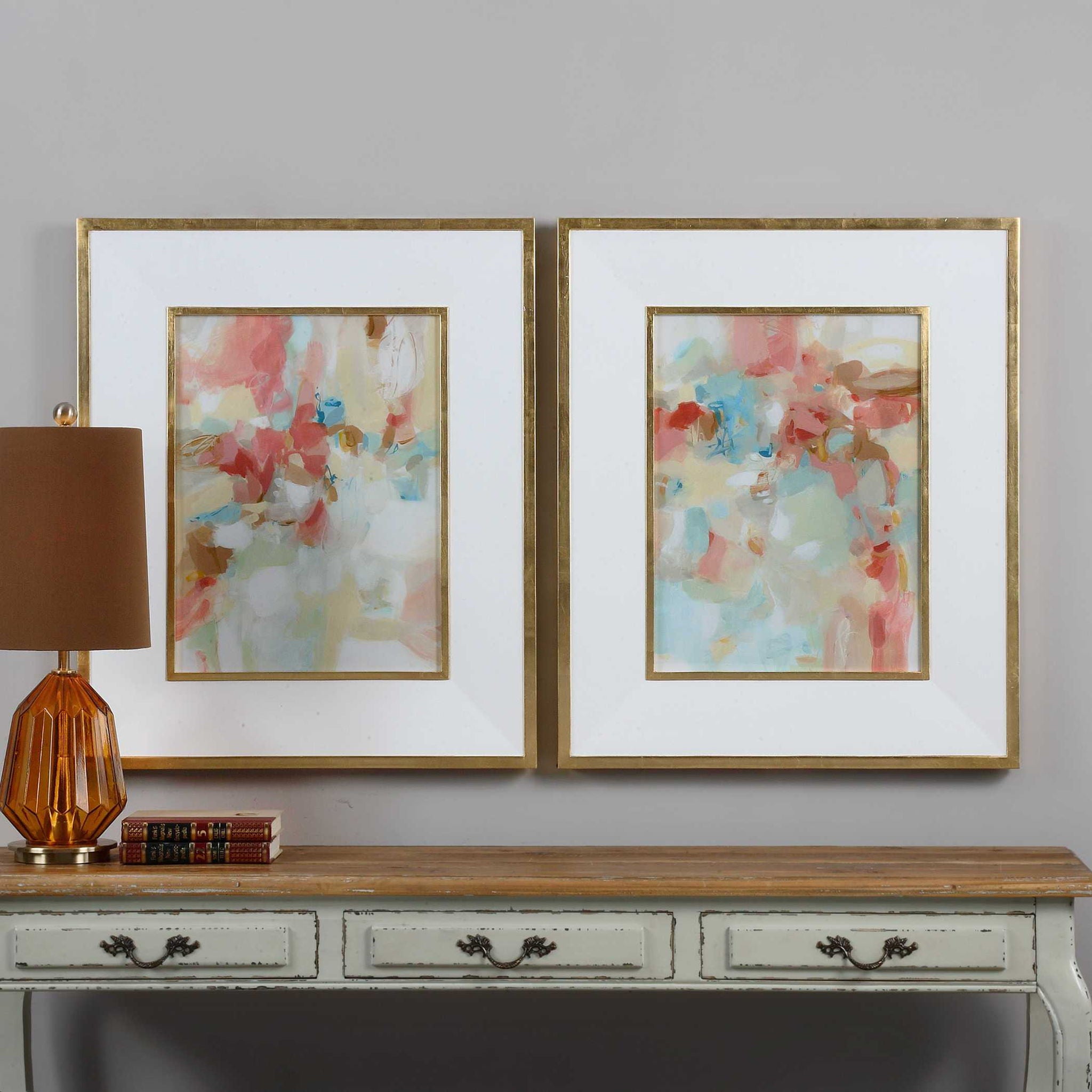 A Touch Of Blush And Rosewood Fences - Art (Set of 2) - Pink - Image 2