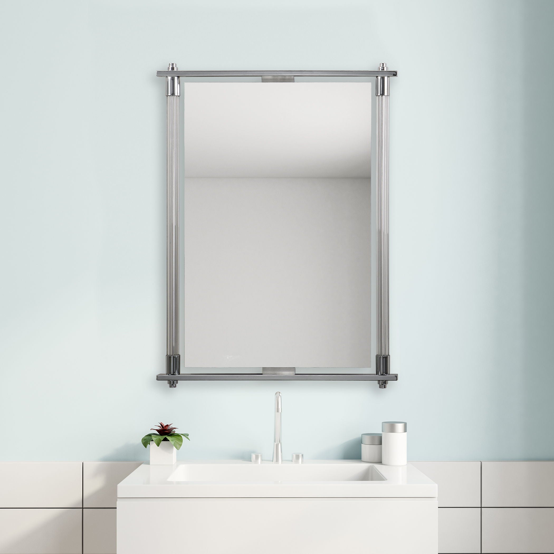 Adara - Vanity Mirror - Pearl Silver - Image 3