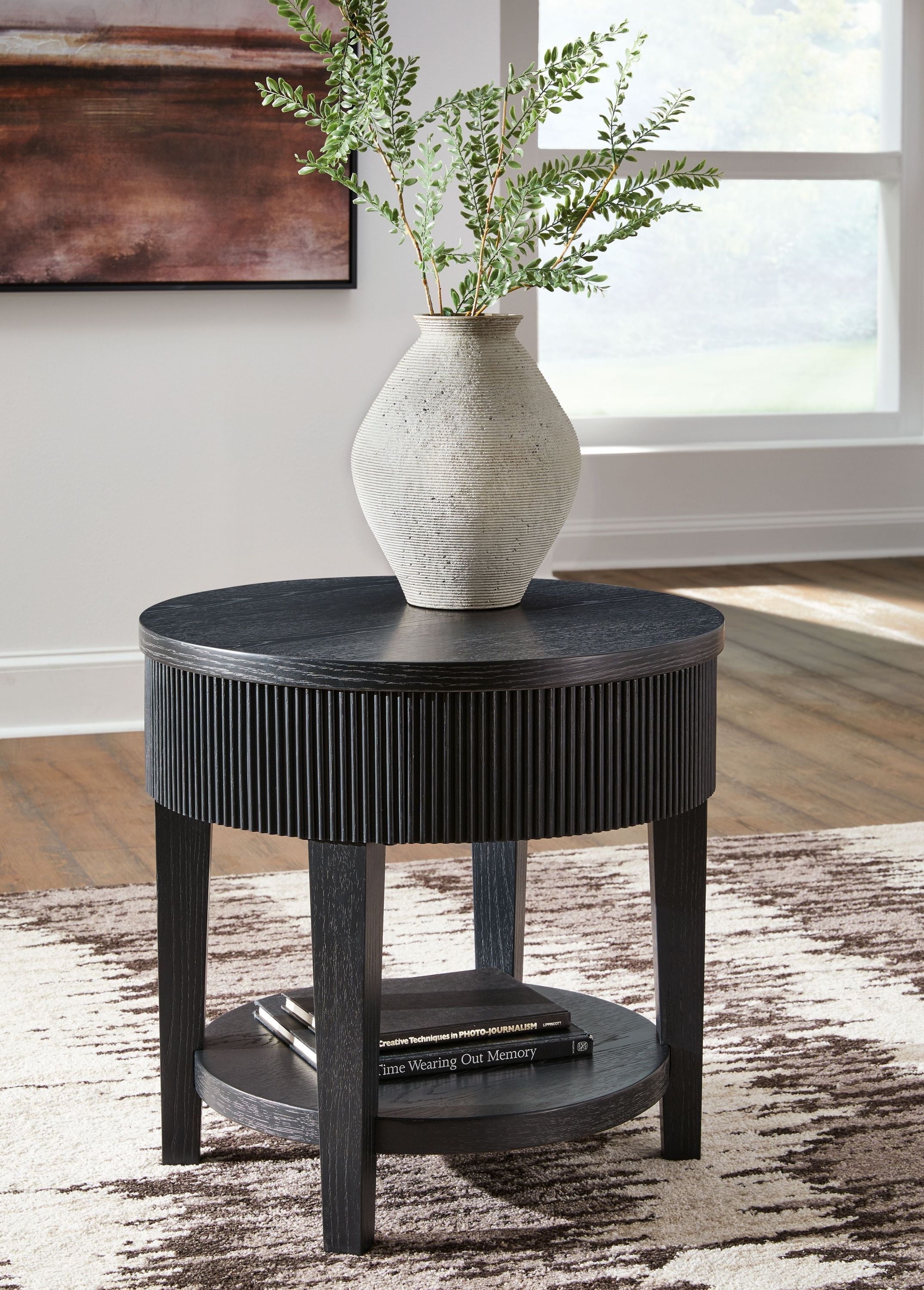 Marstream - Round End Table - Black - Image 3