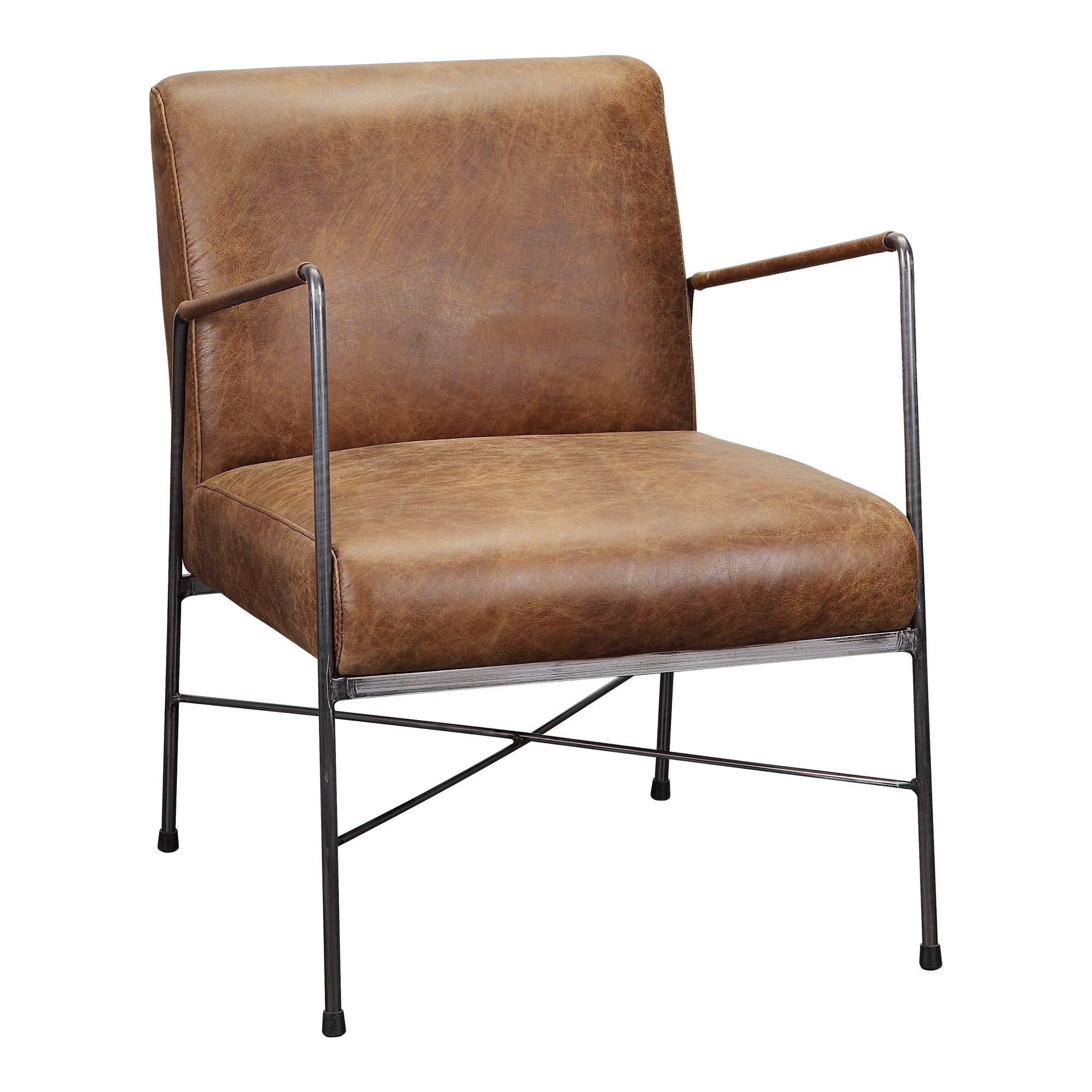 Dagwood - Leather Armchair - Light Brown - Image 3