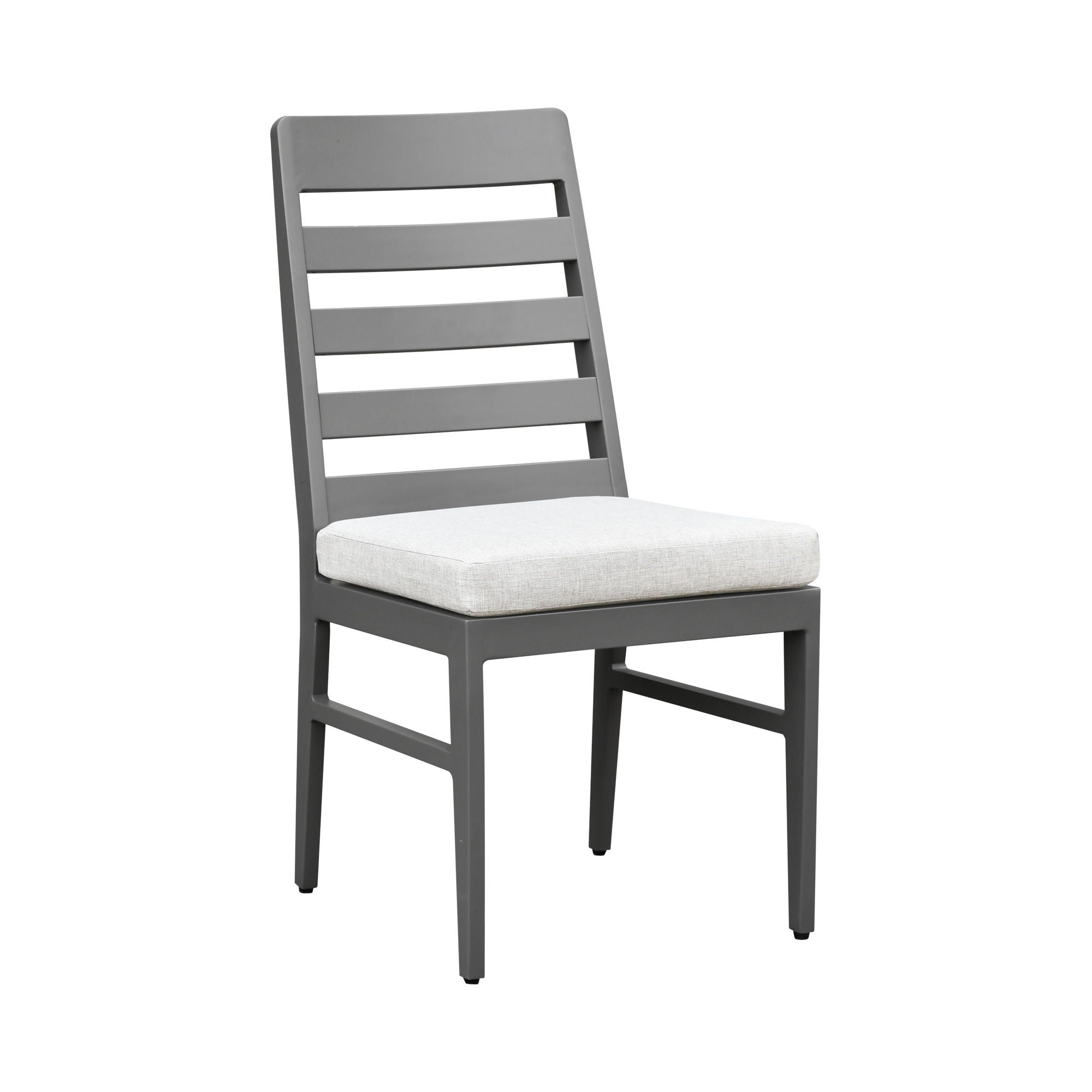 Navarro – Outdoor Dining Ladder Side Chair – Mocha