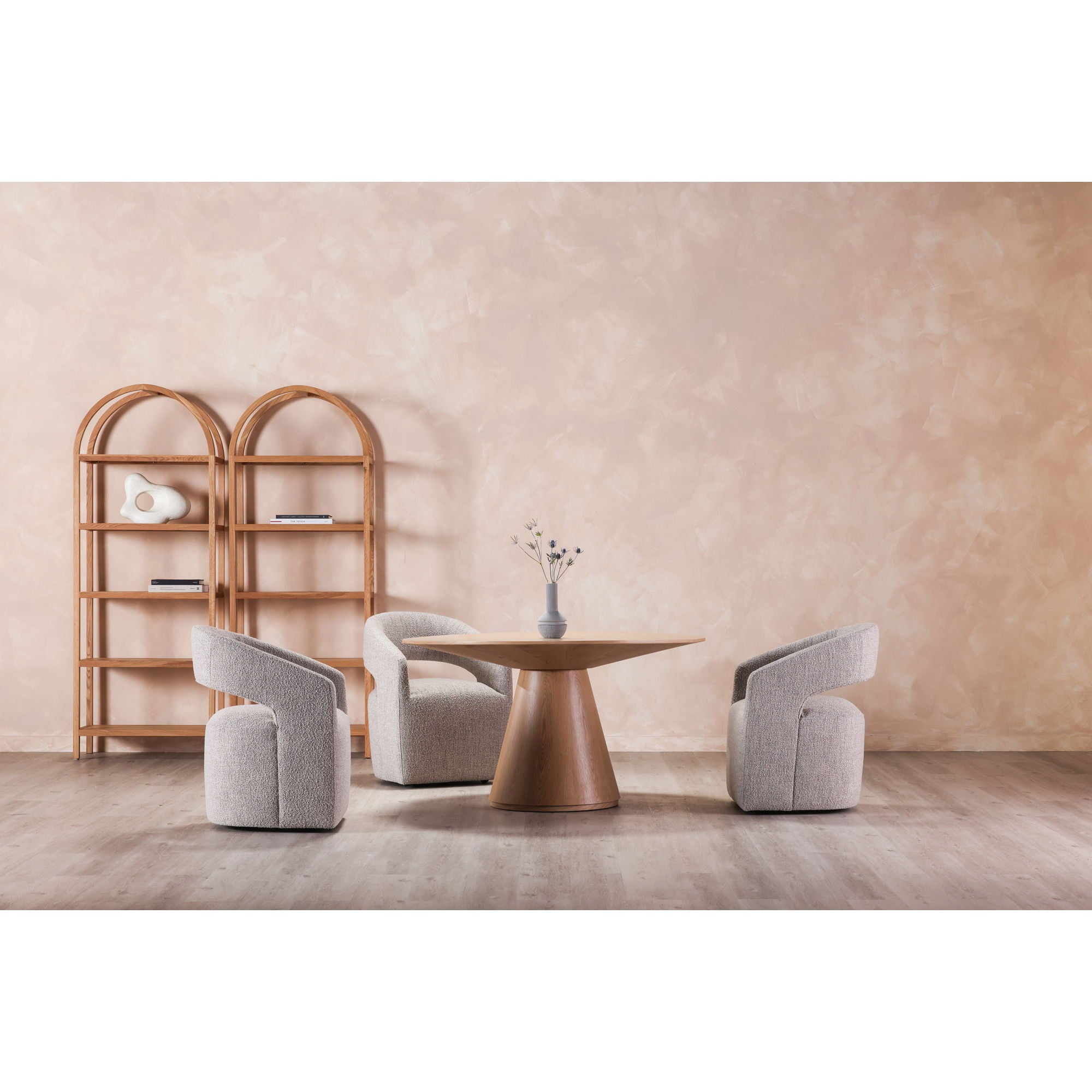 Barrow - Rolling Dining Room Chair - Gray Storm - Image 3