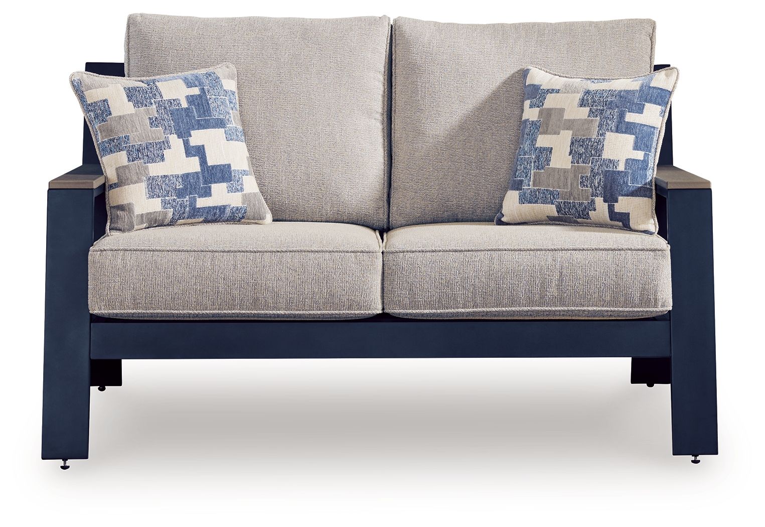 East Beach - Loveseat With Cushion - Blue - Image 3