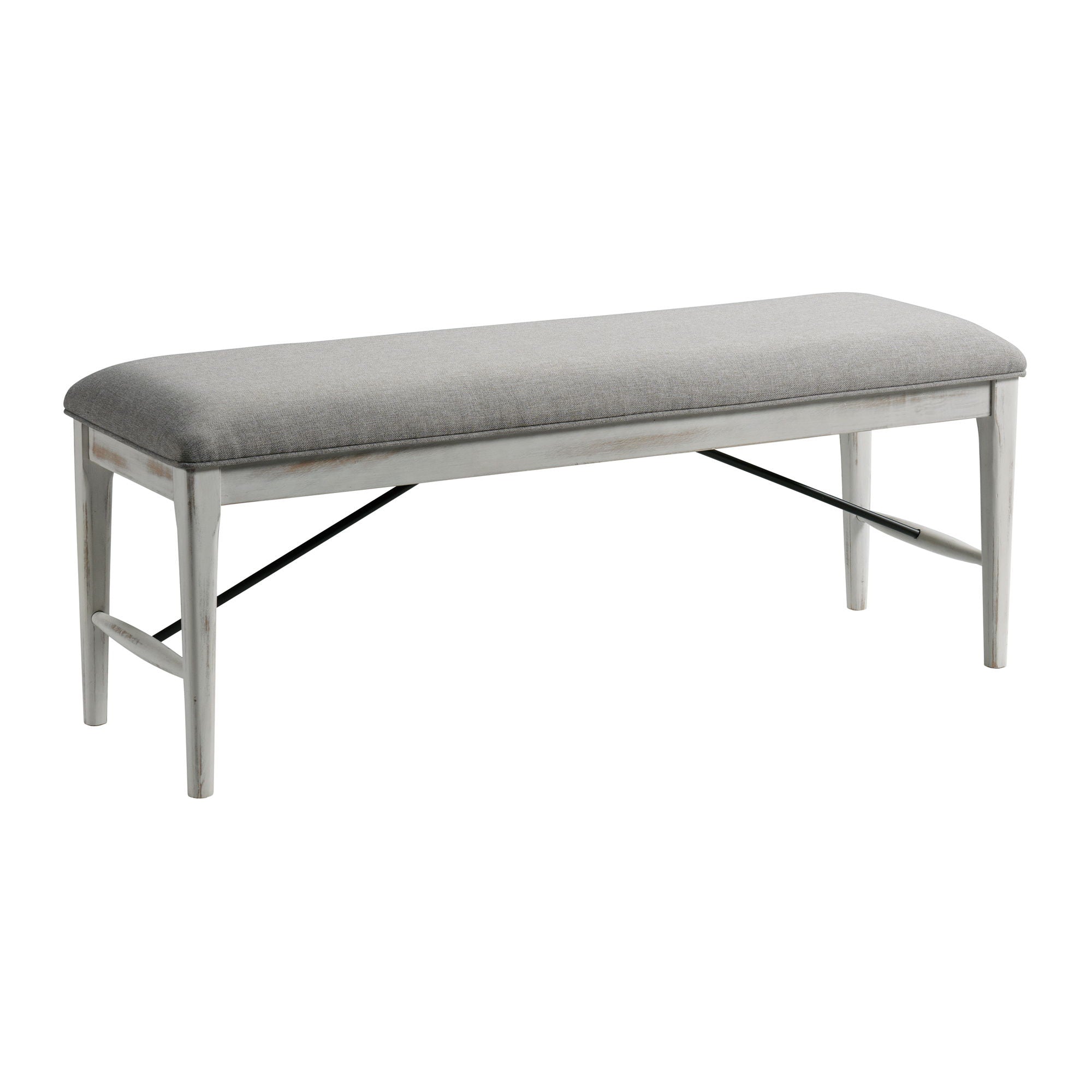Modern Rustic – Dining Bench – Weathered White