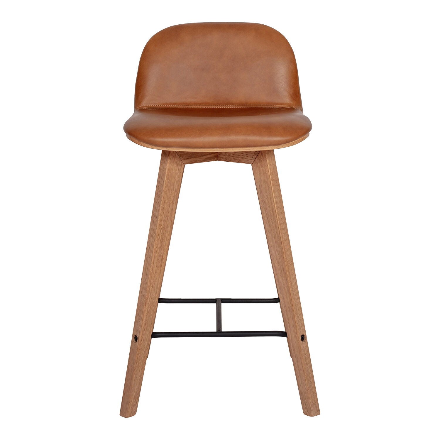 Napoli - Leather Counter Stool - Tan - Image 1