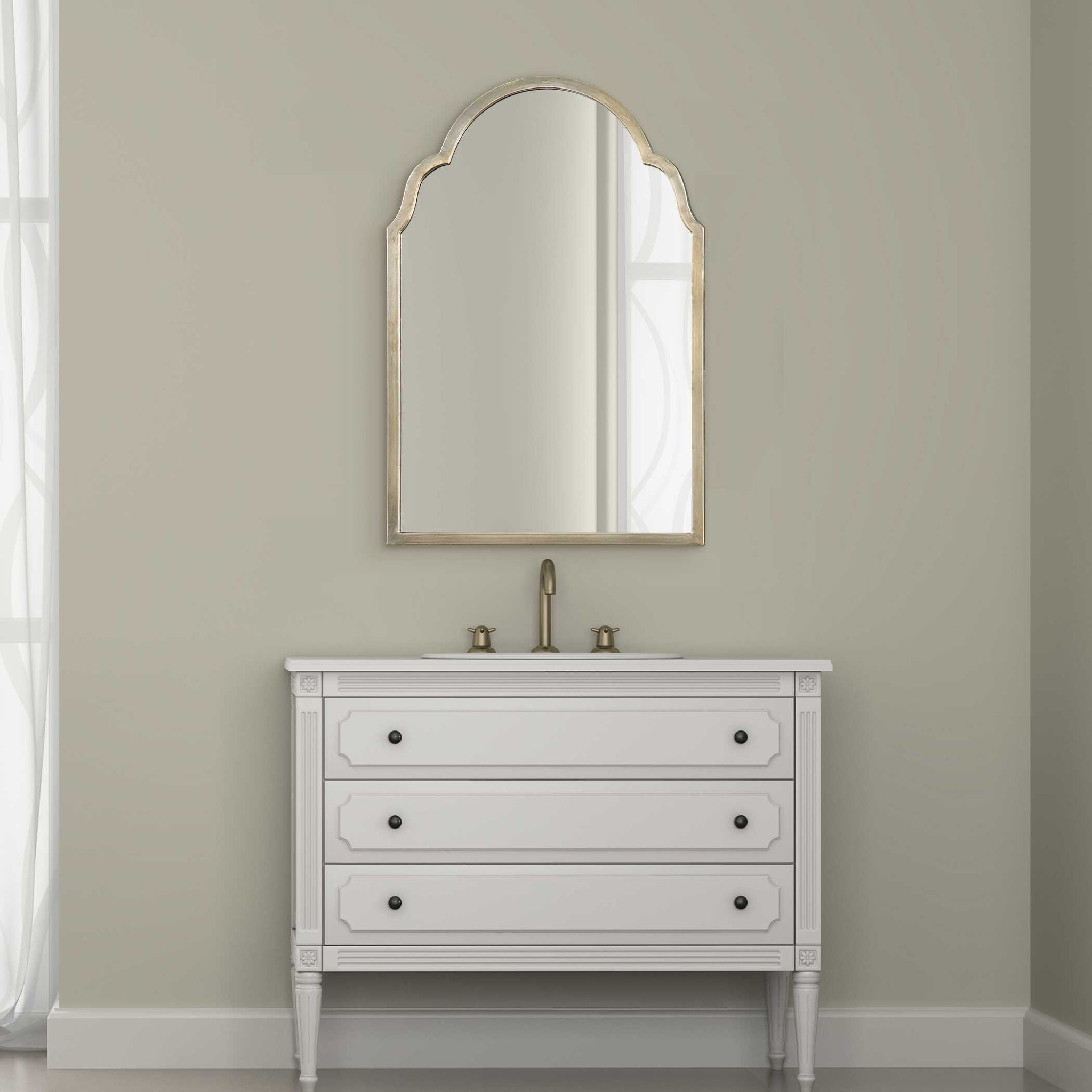Brayden - Petite Arch Mirror - Silver - Image 3