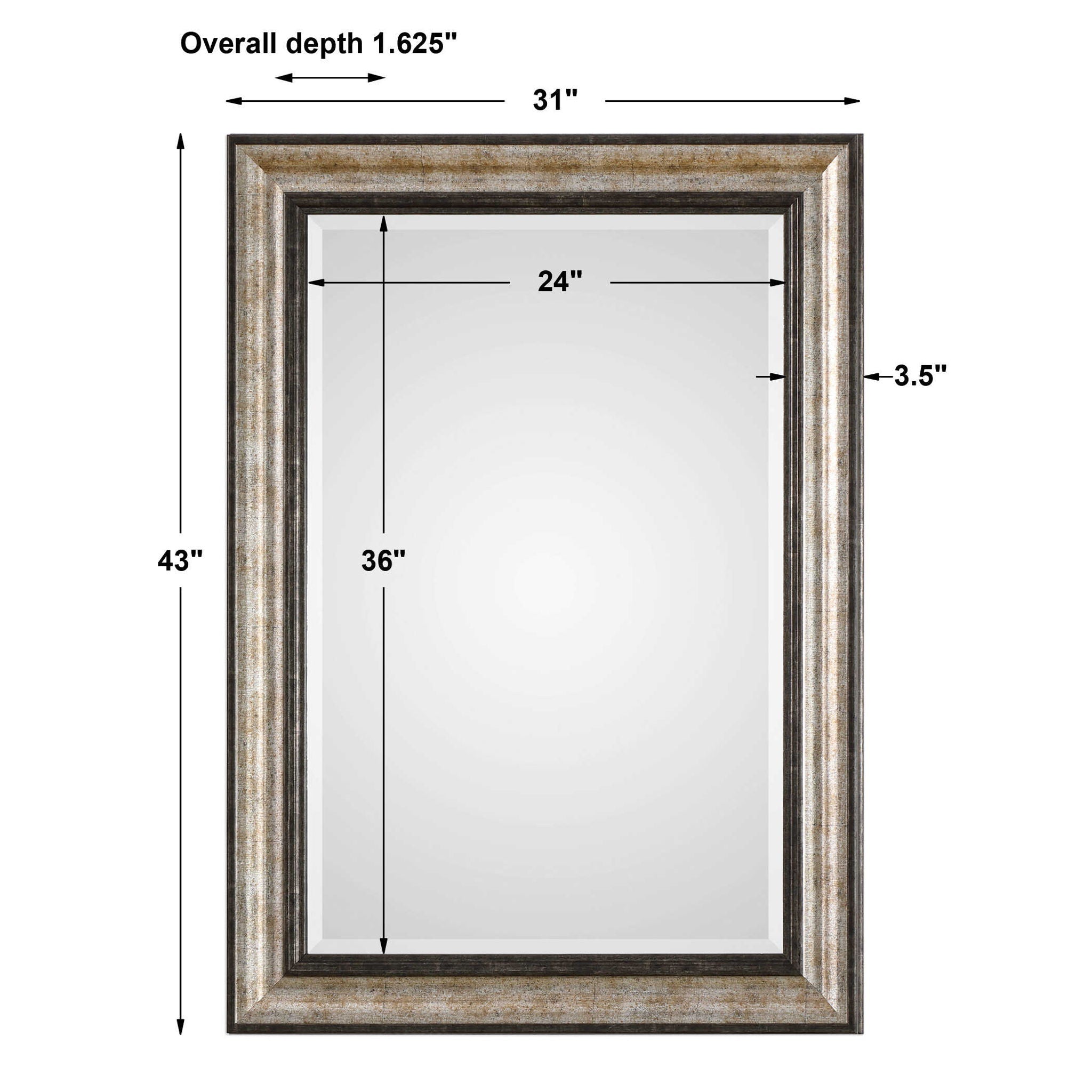Shefford - Mirror - Antiqued Silver - Image 2