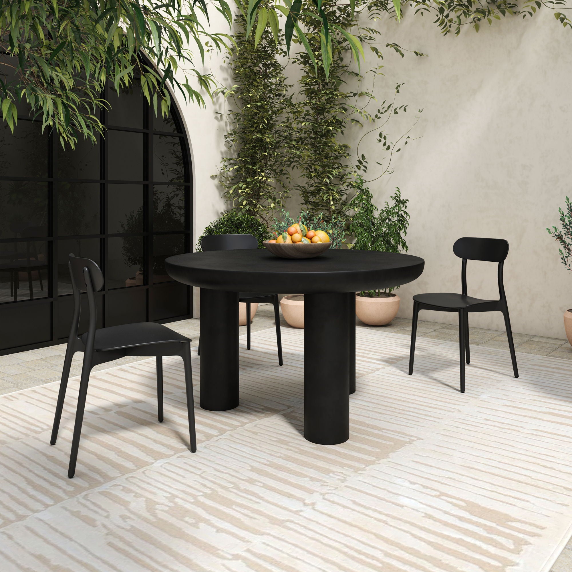 Kent - Outdoor Dining Chair (Set of 2) - Black - Image 2