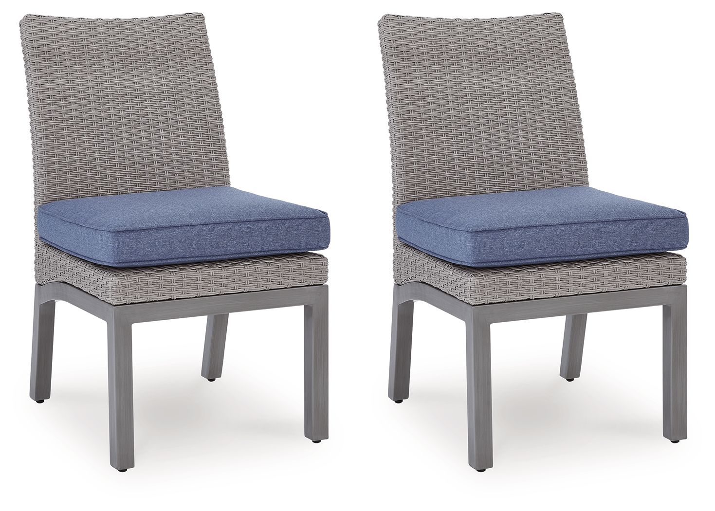 Half Moon Beach - Side Chair With Cushion (Set of 2) - Blue / Gray - Image 1