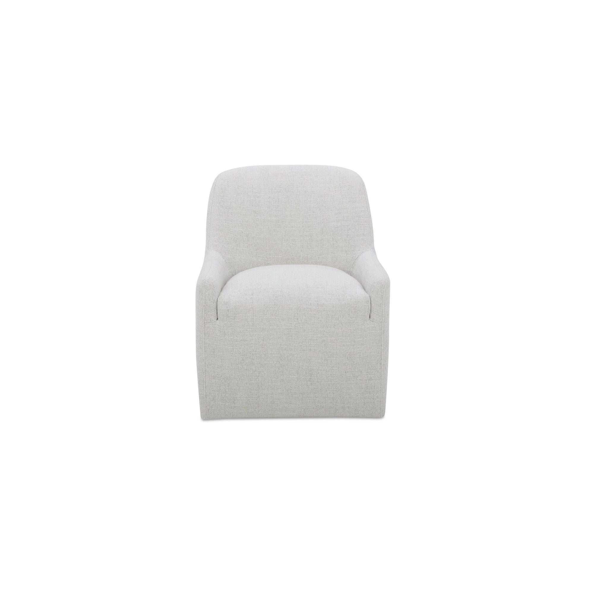 Maisie - Rolling Dining Chair - Flecked Oat / Beige - Image 1