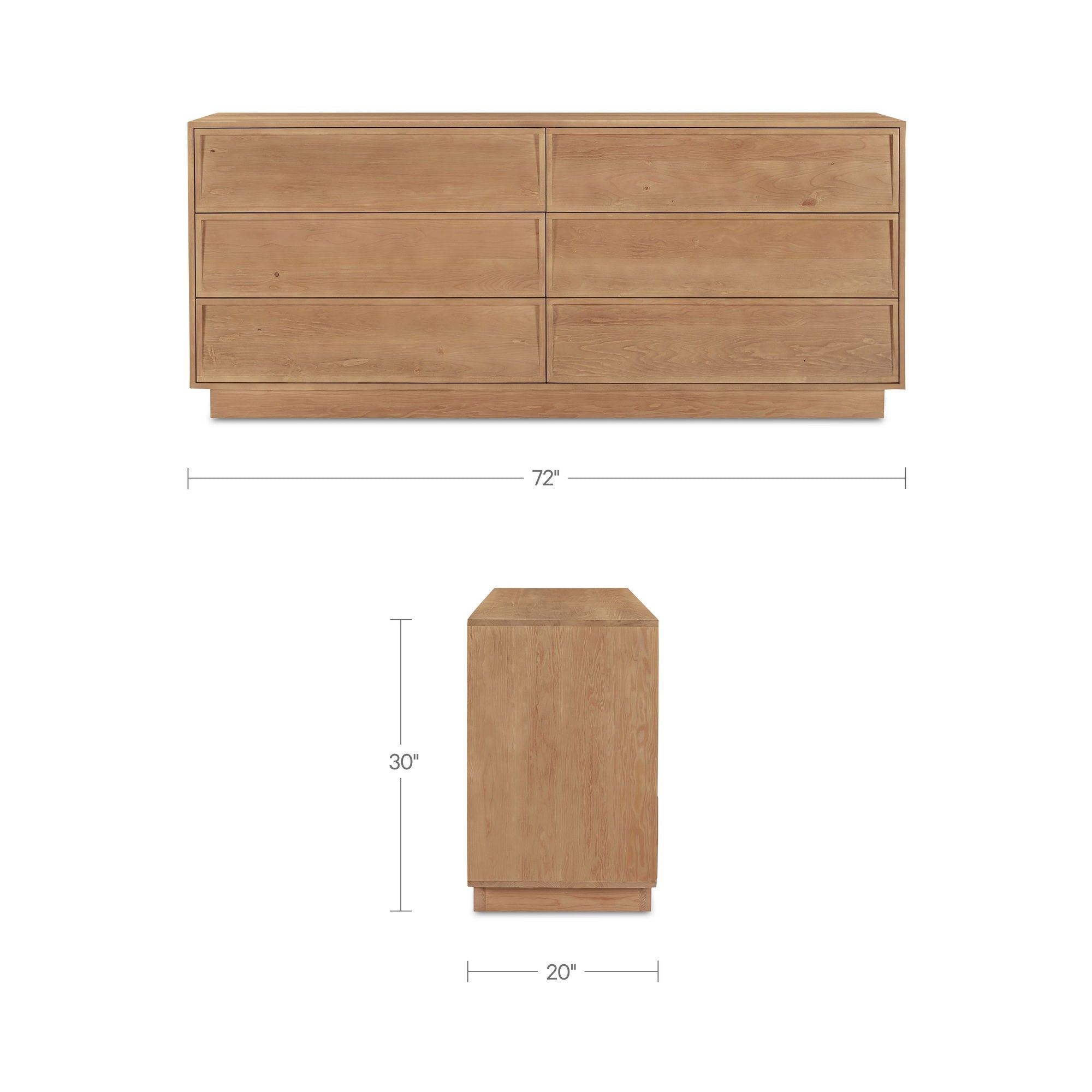 Hudson - 6 Drawer Dresser - Natural - Image 3
