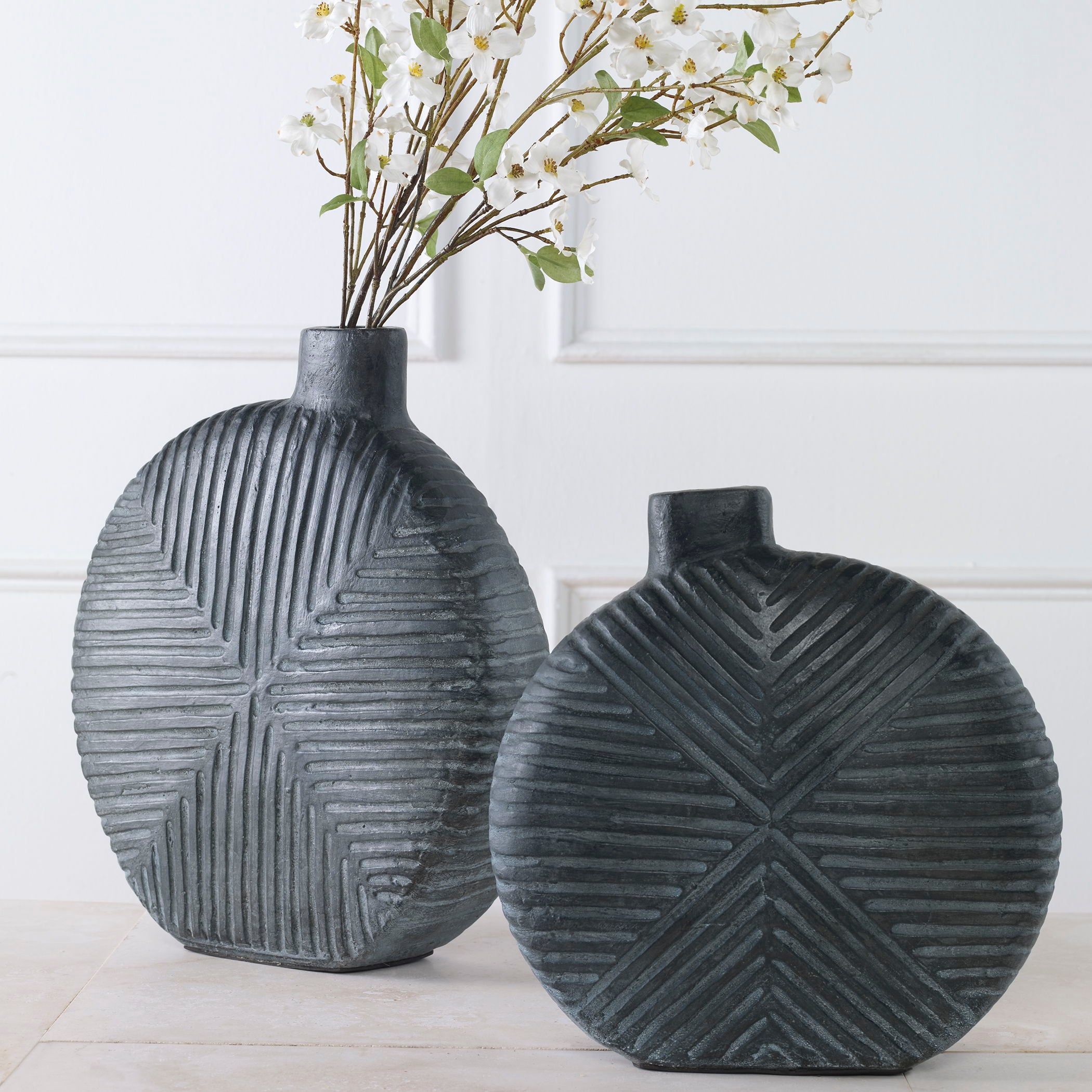 Viewpoint - Aged Black Vases (Set of 2) - Image 3