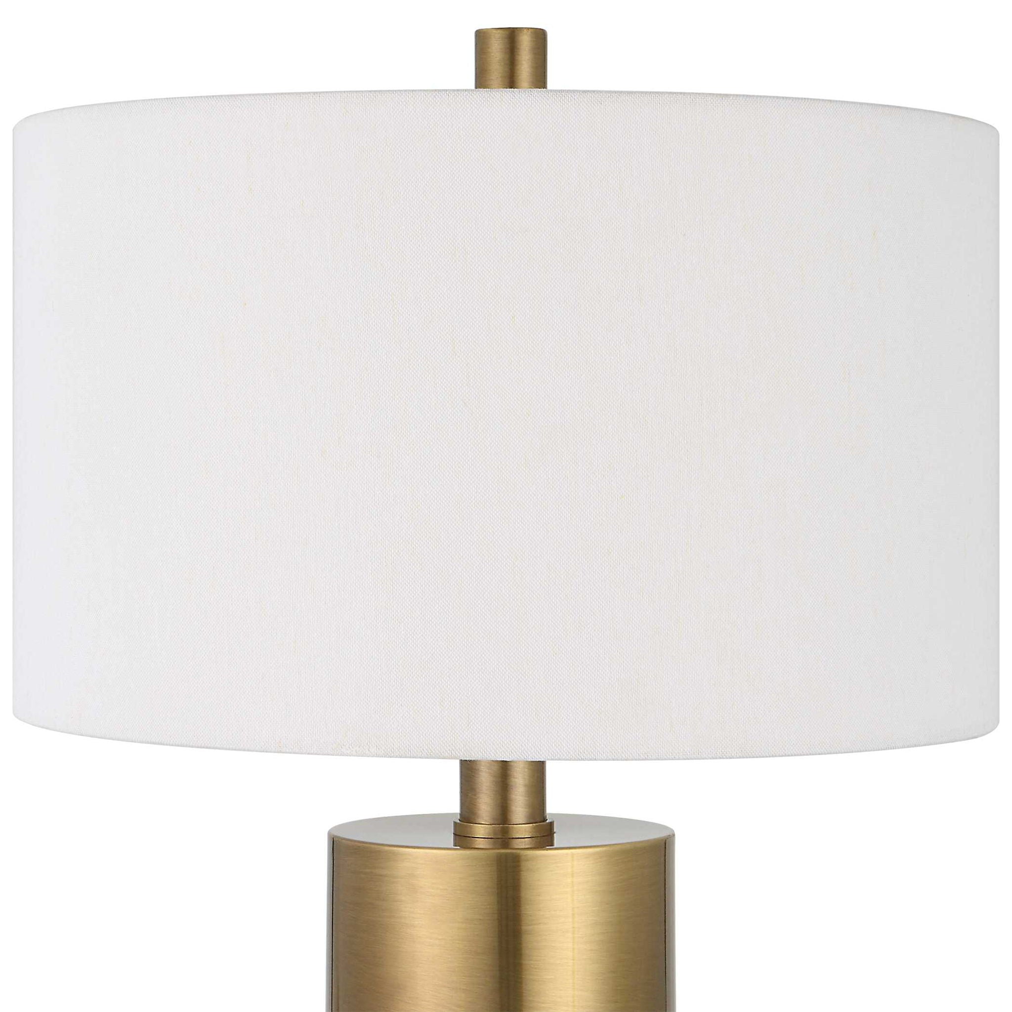 Adelia - Ivory & Brass Table Lamp - Image 3