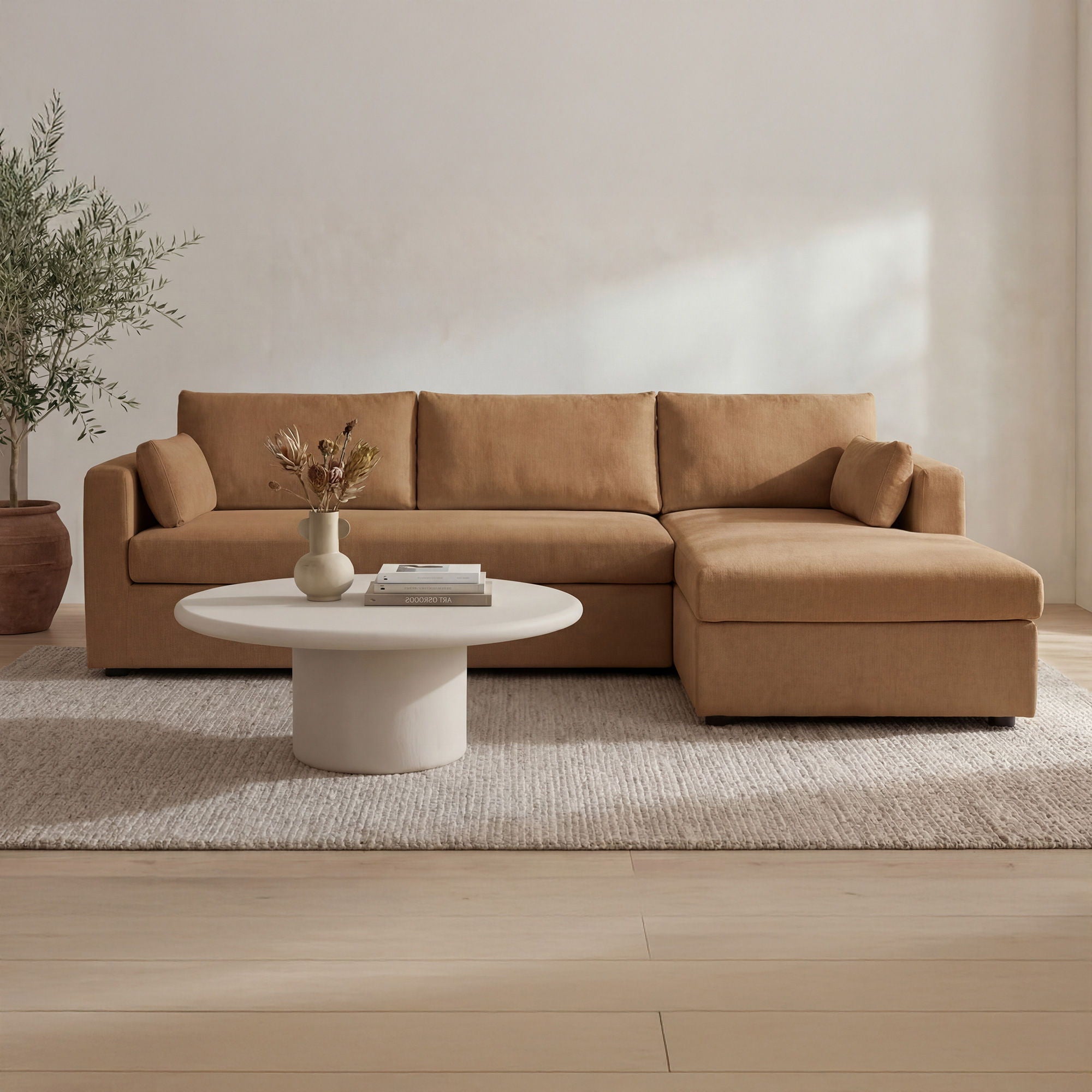 Burrow - Sleeper Sectional With Right Storage Chaise - Ginger - Image 2