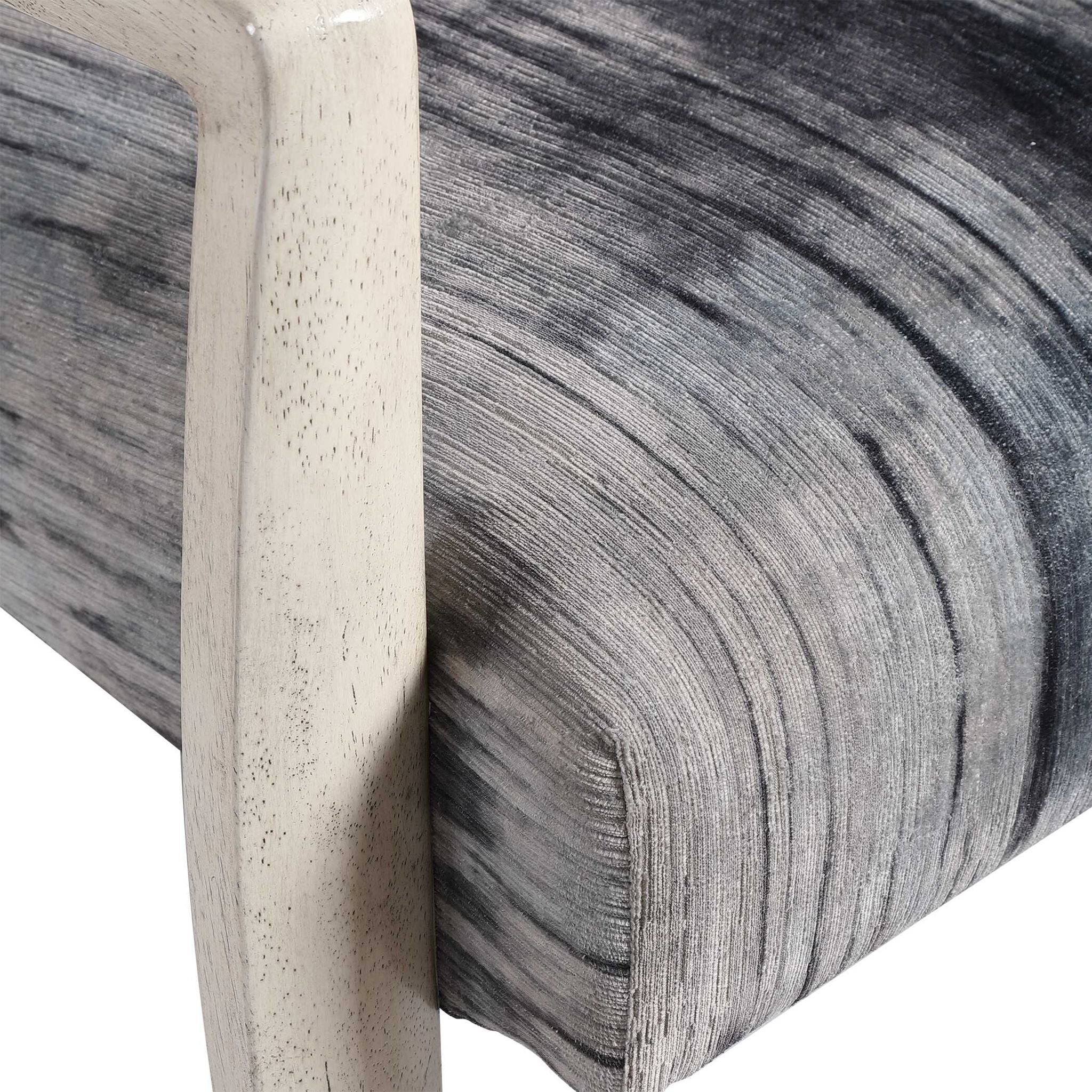 Watercolor - Chenille Accent Chair - Gray - Image 3