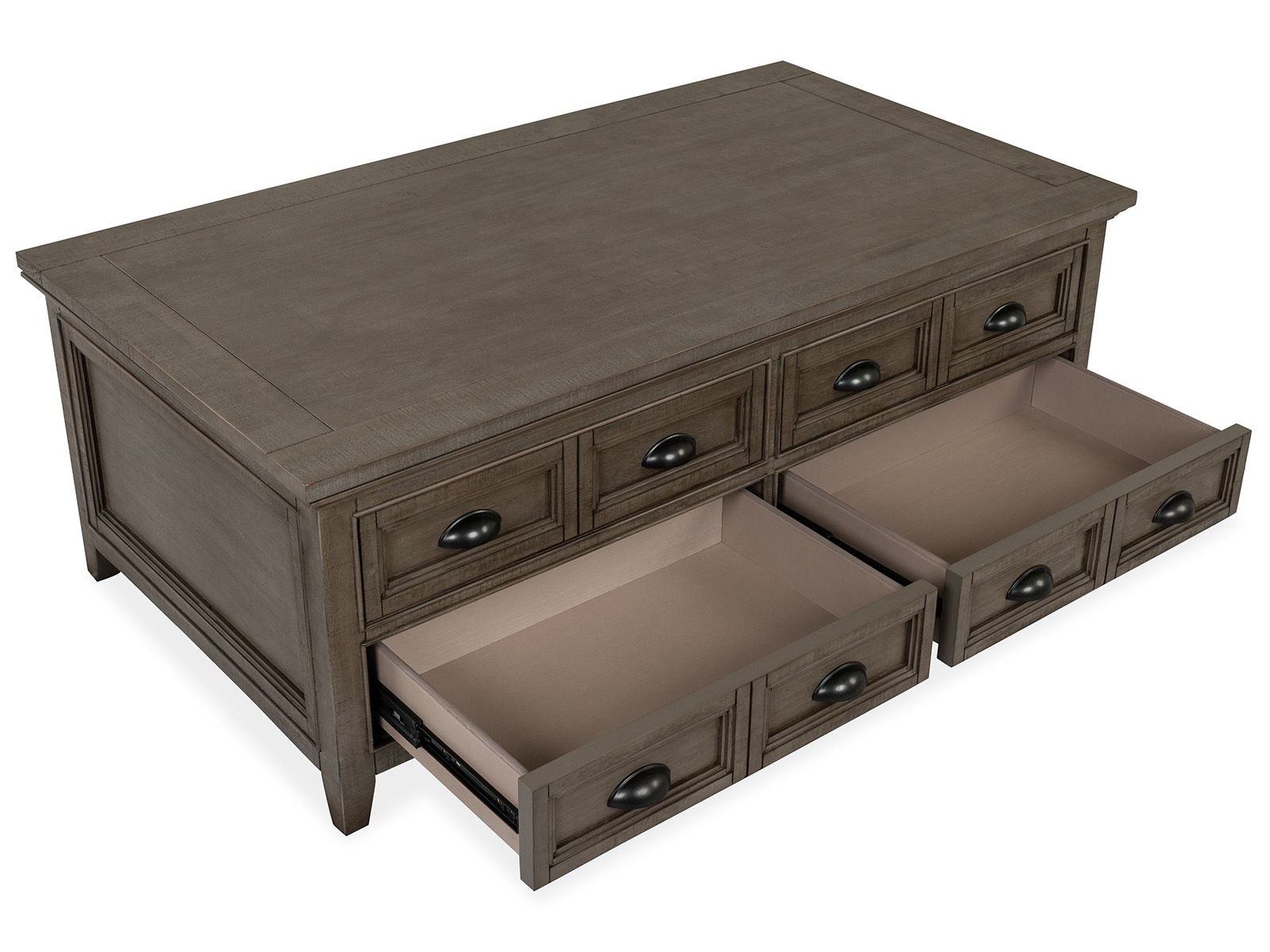 Paxton Place - Lift Top Storage Cocktail Table With Casters - Dovetail Gray - Image 3