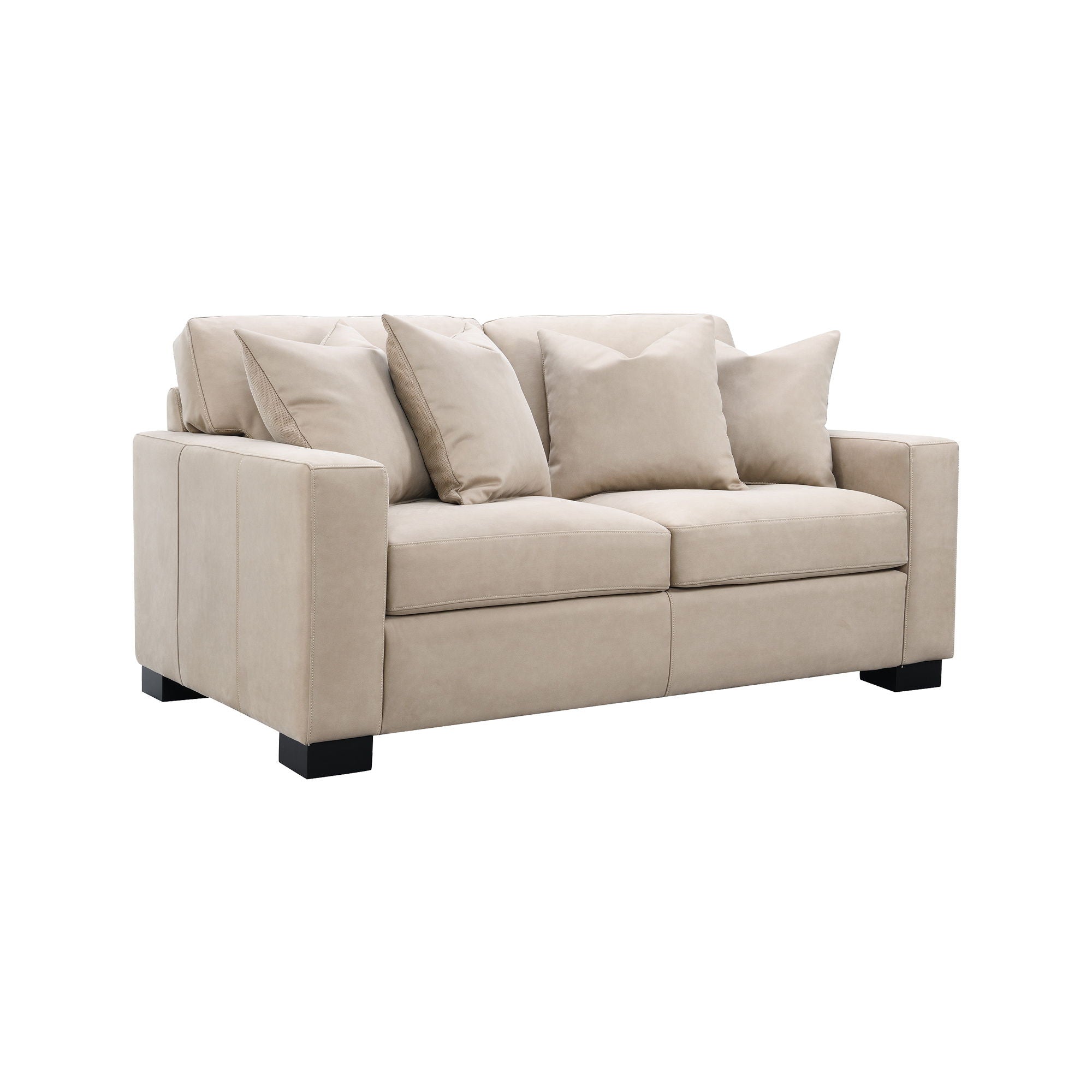 Dexter - Loveseat With 4 Pillows - Taupe - Image 3