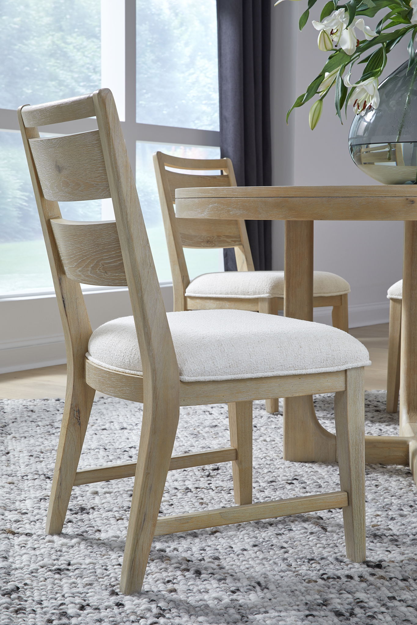Somerset - Dining Side Chair With Upholstered Seat (Set of 2) - Butternut and Omari Natural - Image 3