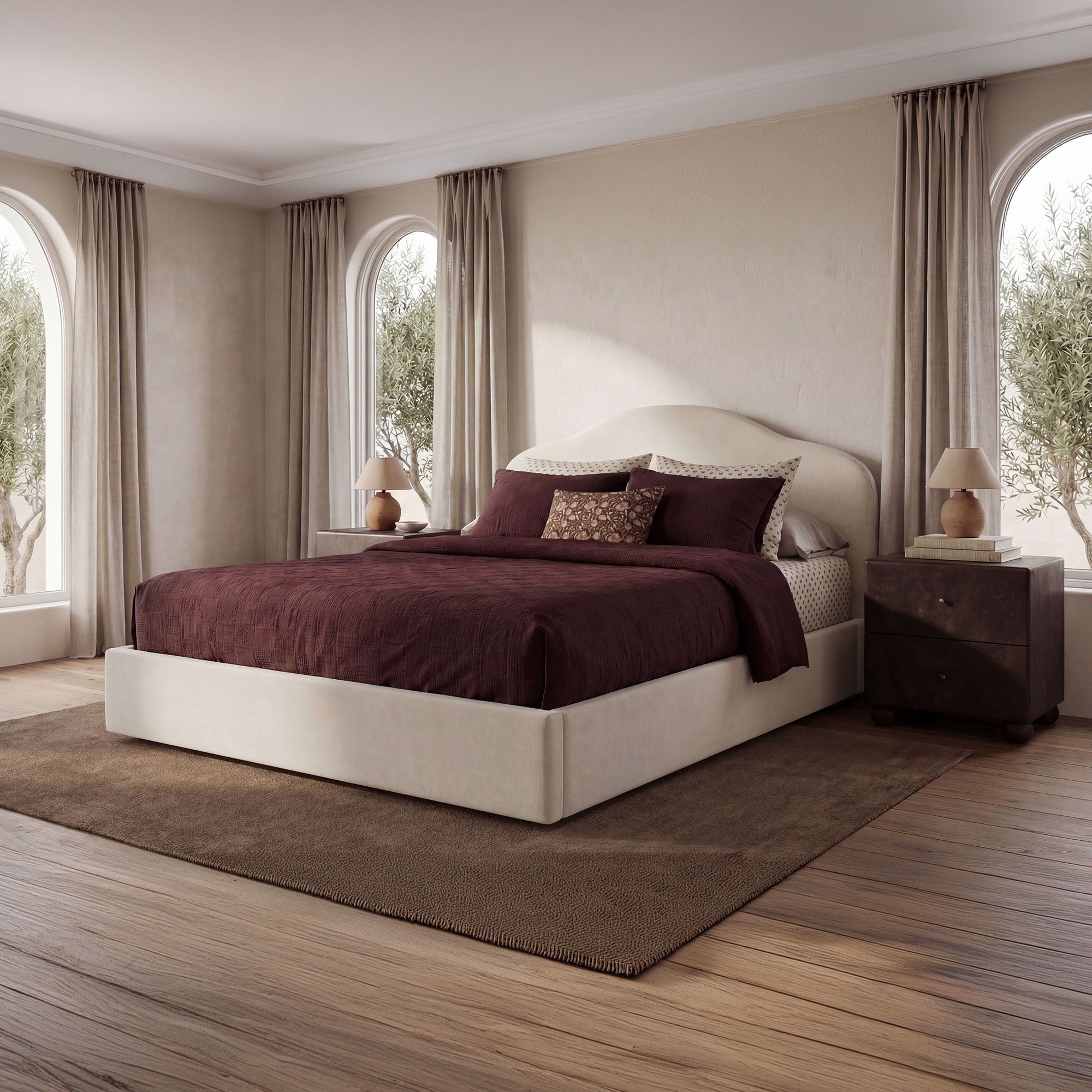 Maggie - King Storage Bed - Cream - Image 3