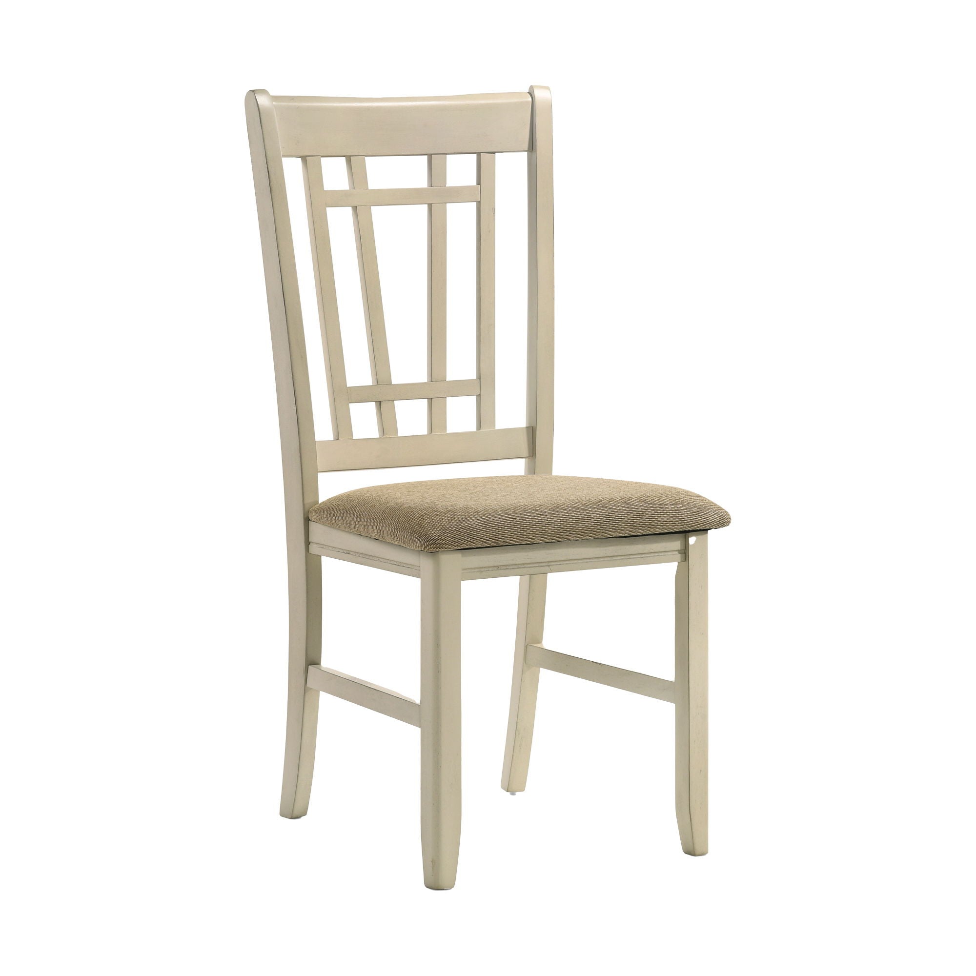 Mission Casuals – Lattice Chair – Rustic White / French Oak