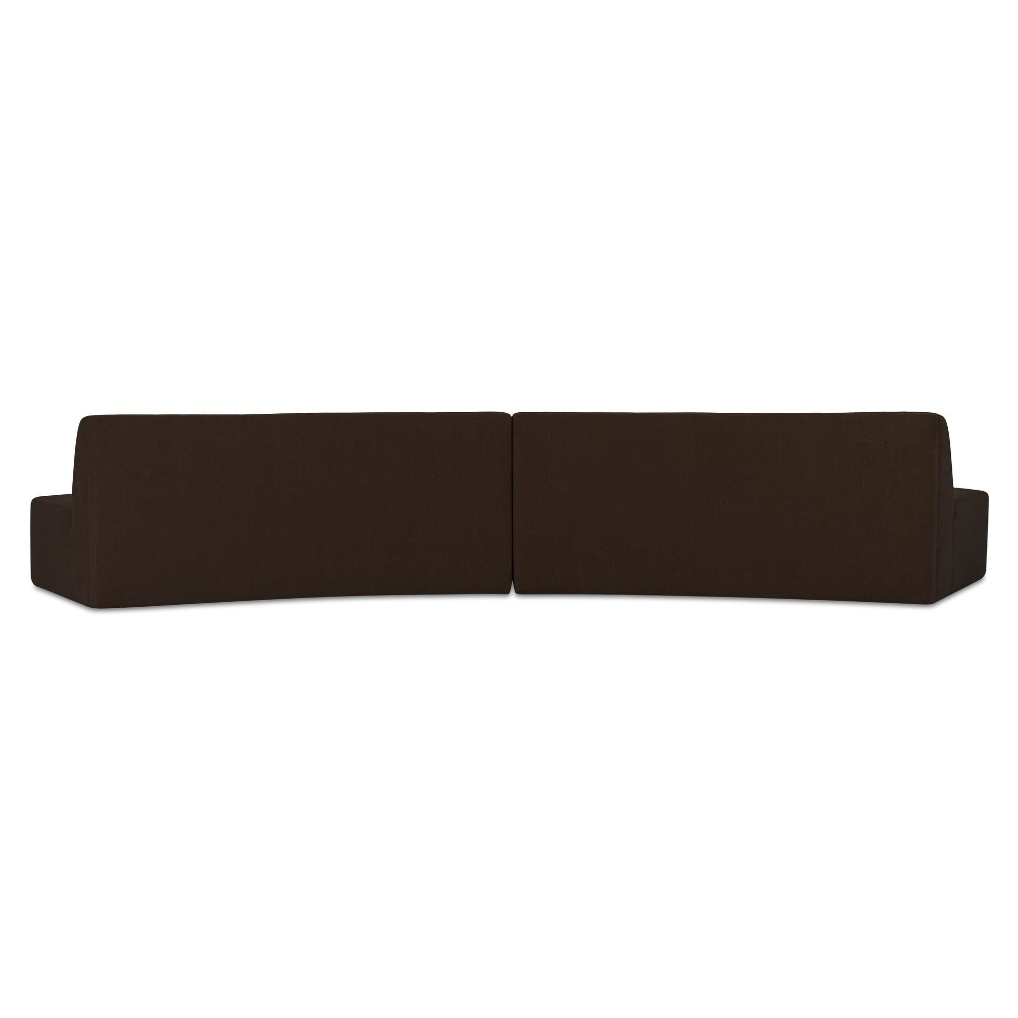Naomi - 2 Piece Convex Modular Sectional - Dark Brown - Image 3
