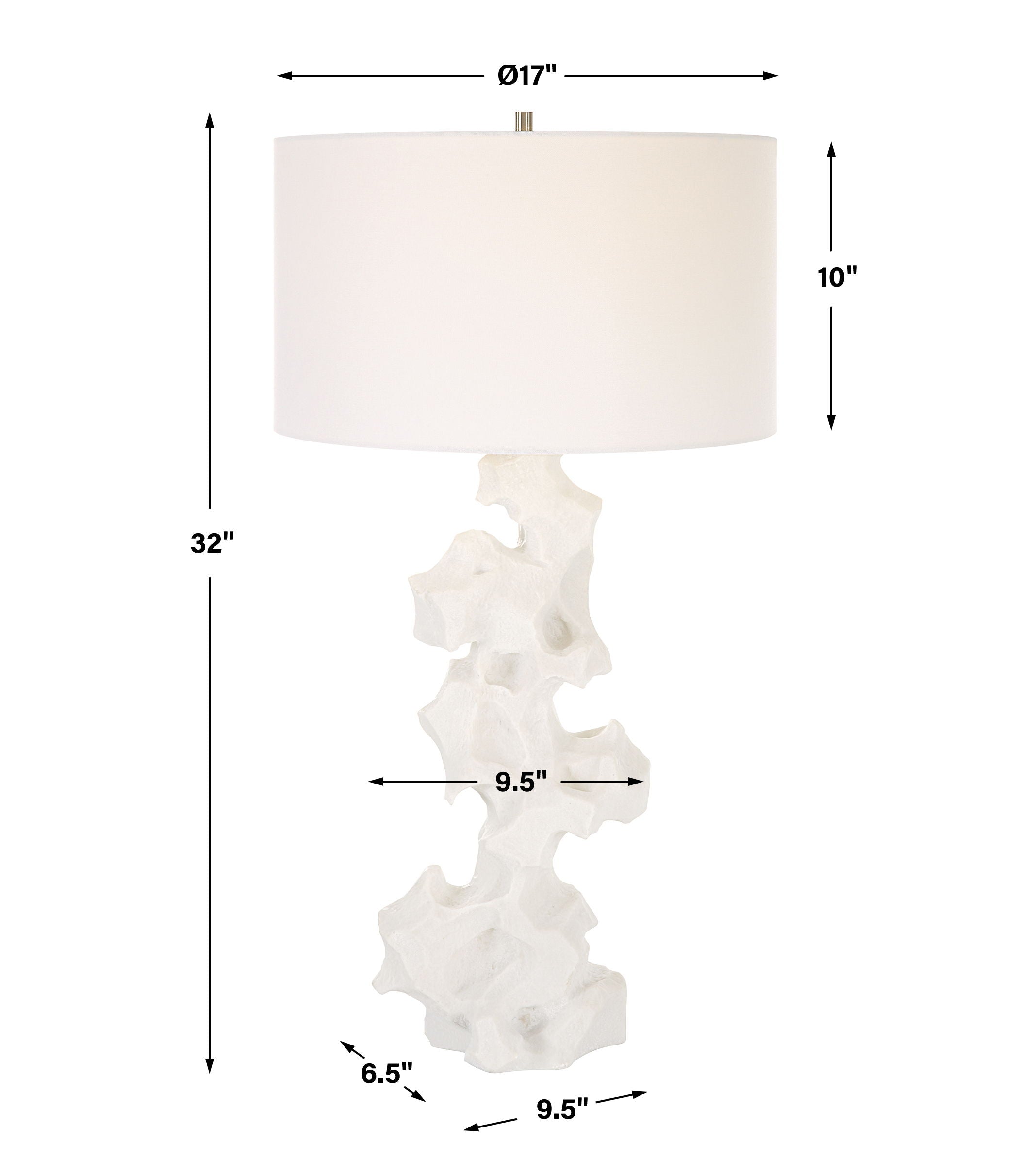 Remnant - White Marble Table Lamp - Image 3