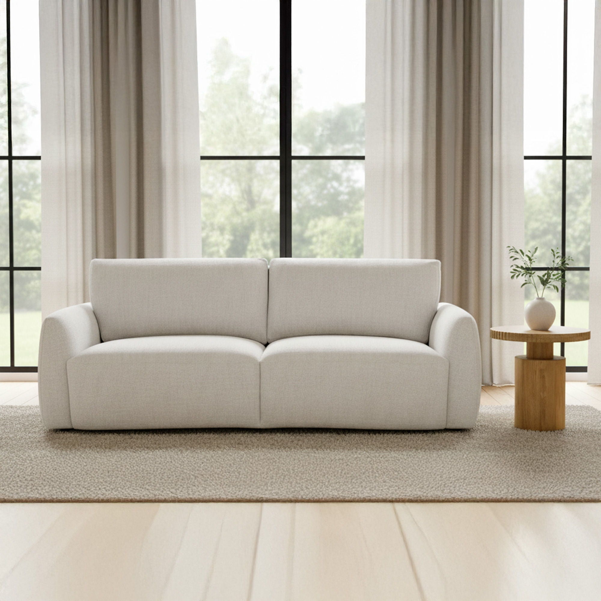Callie - 91" Sofa - Flecked Oat - Image 3