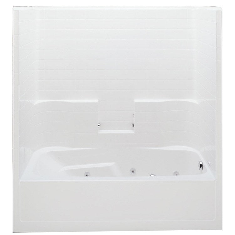 Tub and Shower Module 72 x 36 x 76 Inch Composite Left Drain White Soaker - Image 1