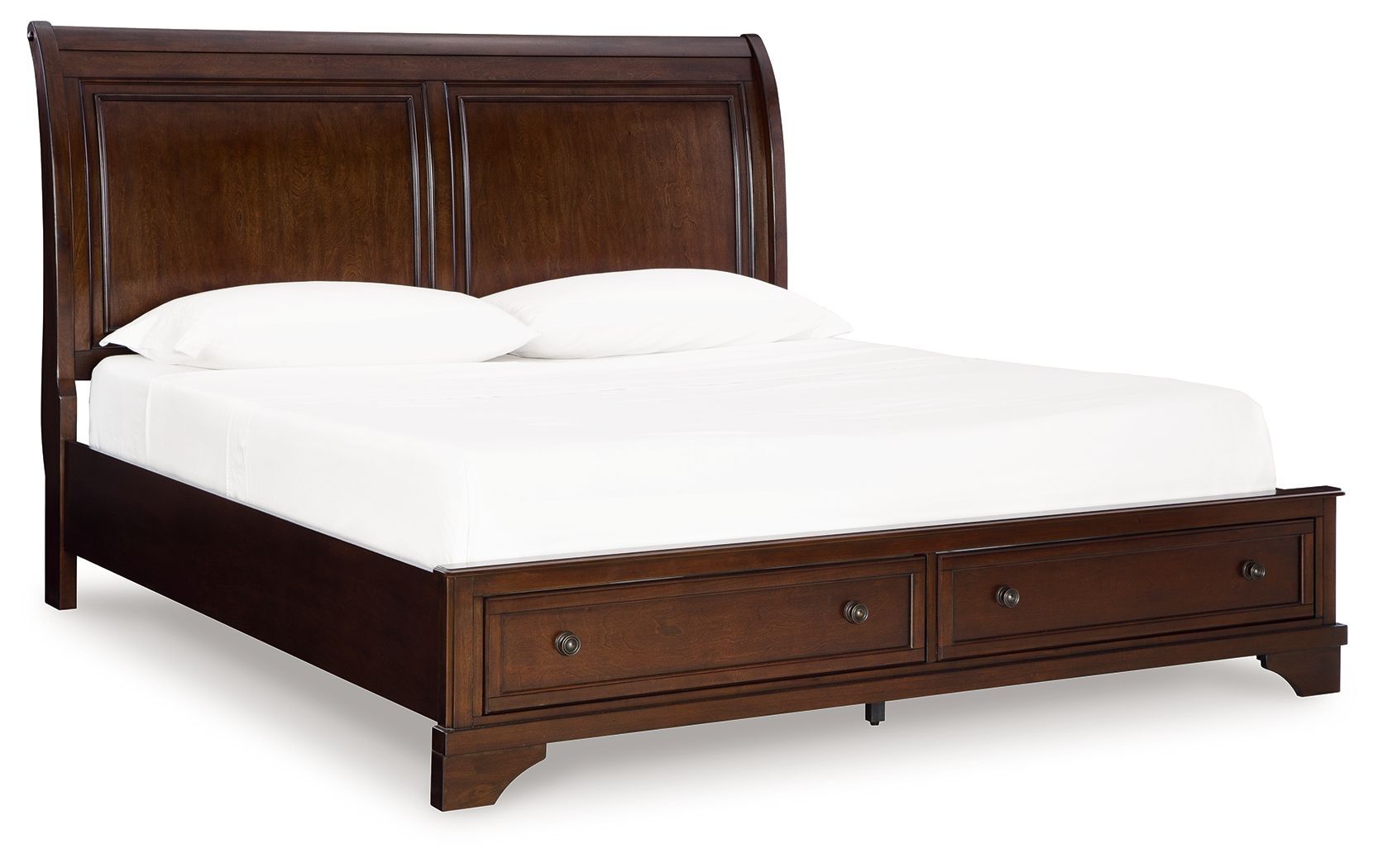 Trellington – King Sleigh Storage Bed – Brown