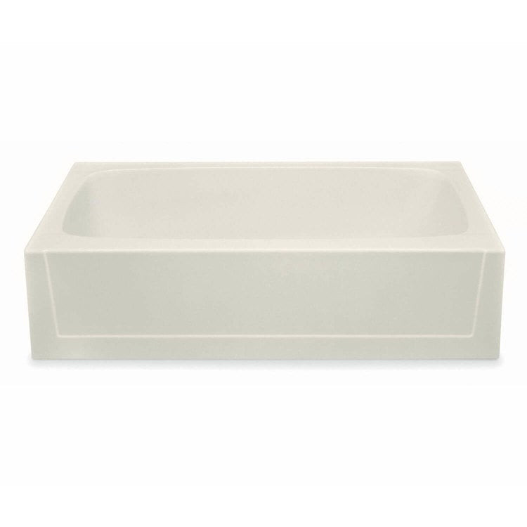 Soaking Tub Alcove Right Drain Biscuit Rectangle 50 Gallons 60 x 30 x 18 Inch - Image 1