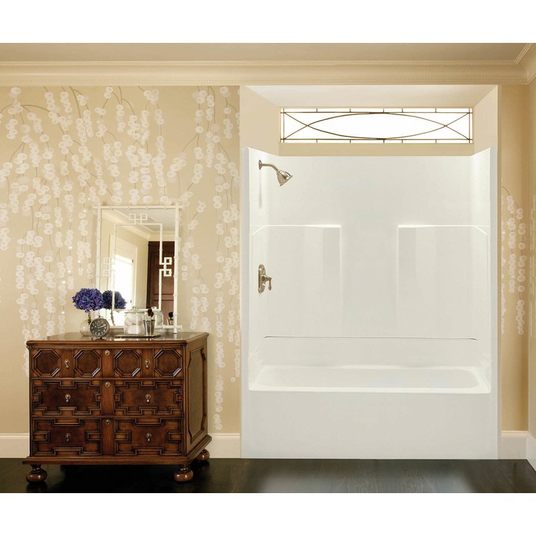 Tub and Shower Module 60 x 30 x 72 Inch Acrylic Right Drain White 2 Piece - Image 2