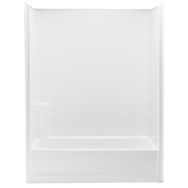 Tub and Shower Module 60 x 32 x 80-1/2 Inch Acrylic Left Drain White - Image 1