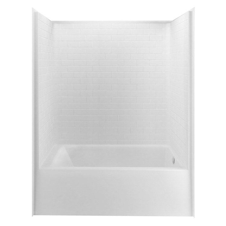 Tub and Shower Module 60 x 32 x 80 Inch Acrylic Left Drain White - Image 1