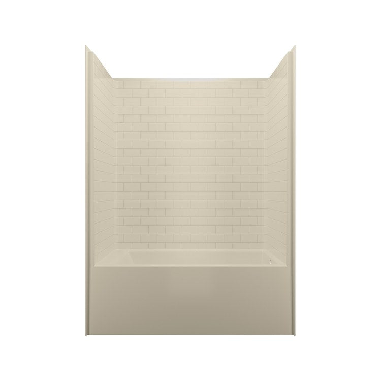 Tub and Shower Module 60 x 32 x 83 Inch Acrylic Right Drain Bone Above Floor Rough