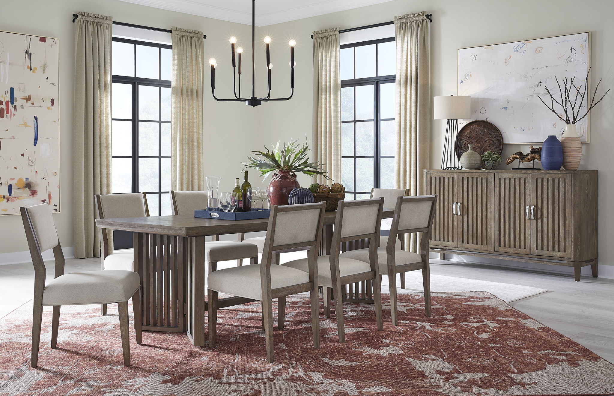 Kavanaugh - Trestle Dining Table - Dark Brown - Image 2