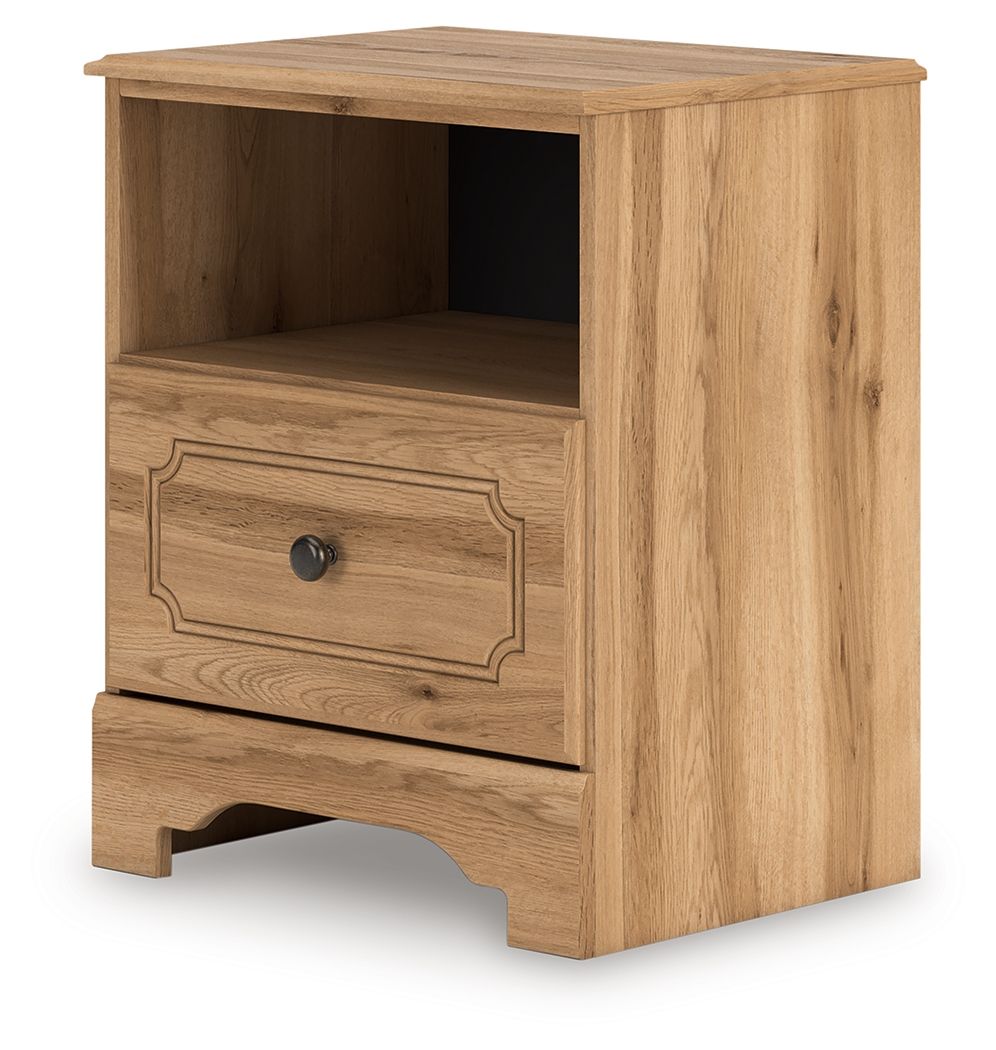 Aleaport – One Drawer Night Stand – Warm Brown