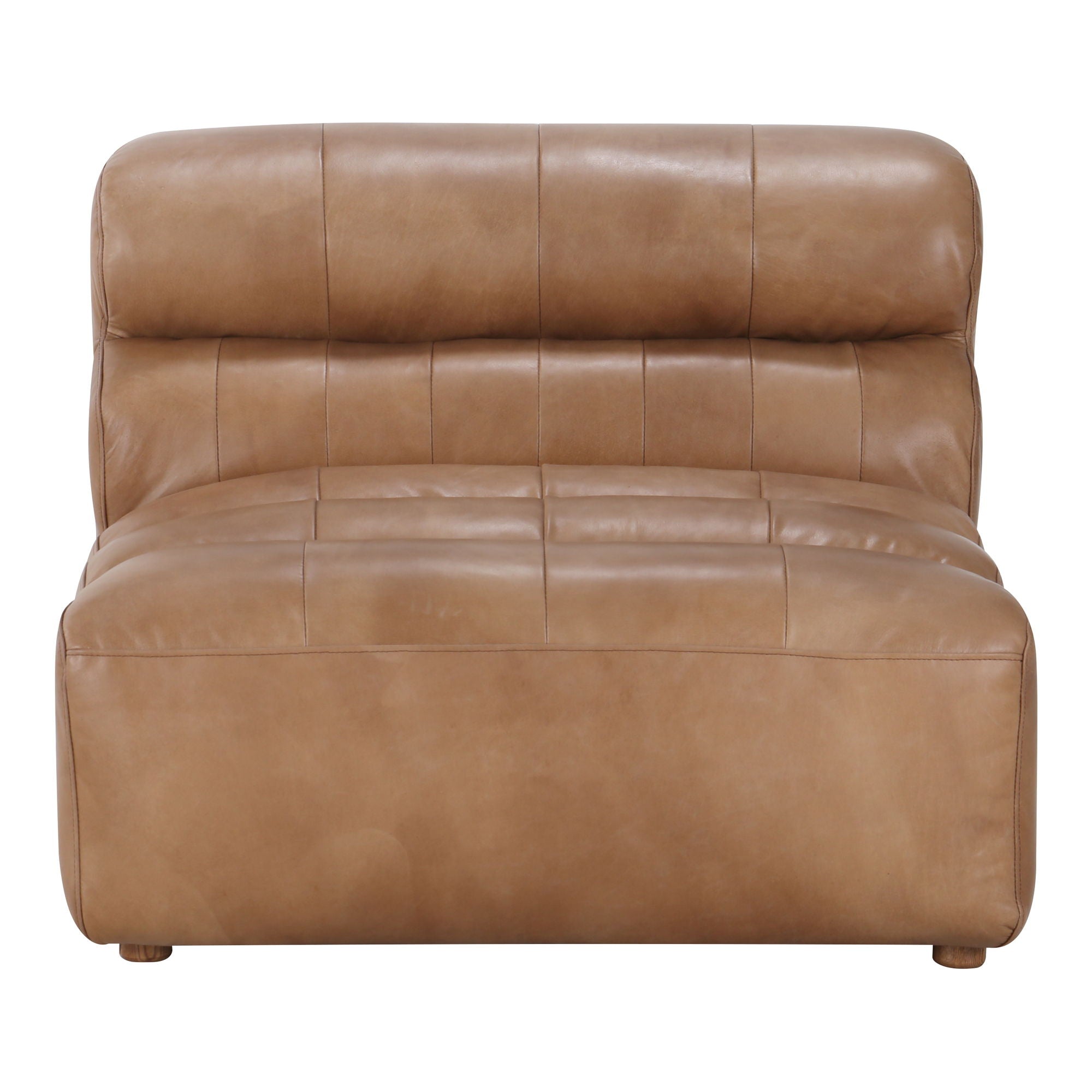 Ramsay – Leather Slipper Chair – Light Brown