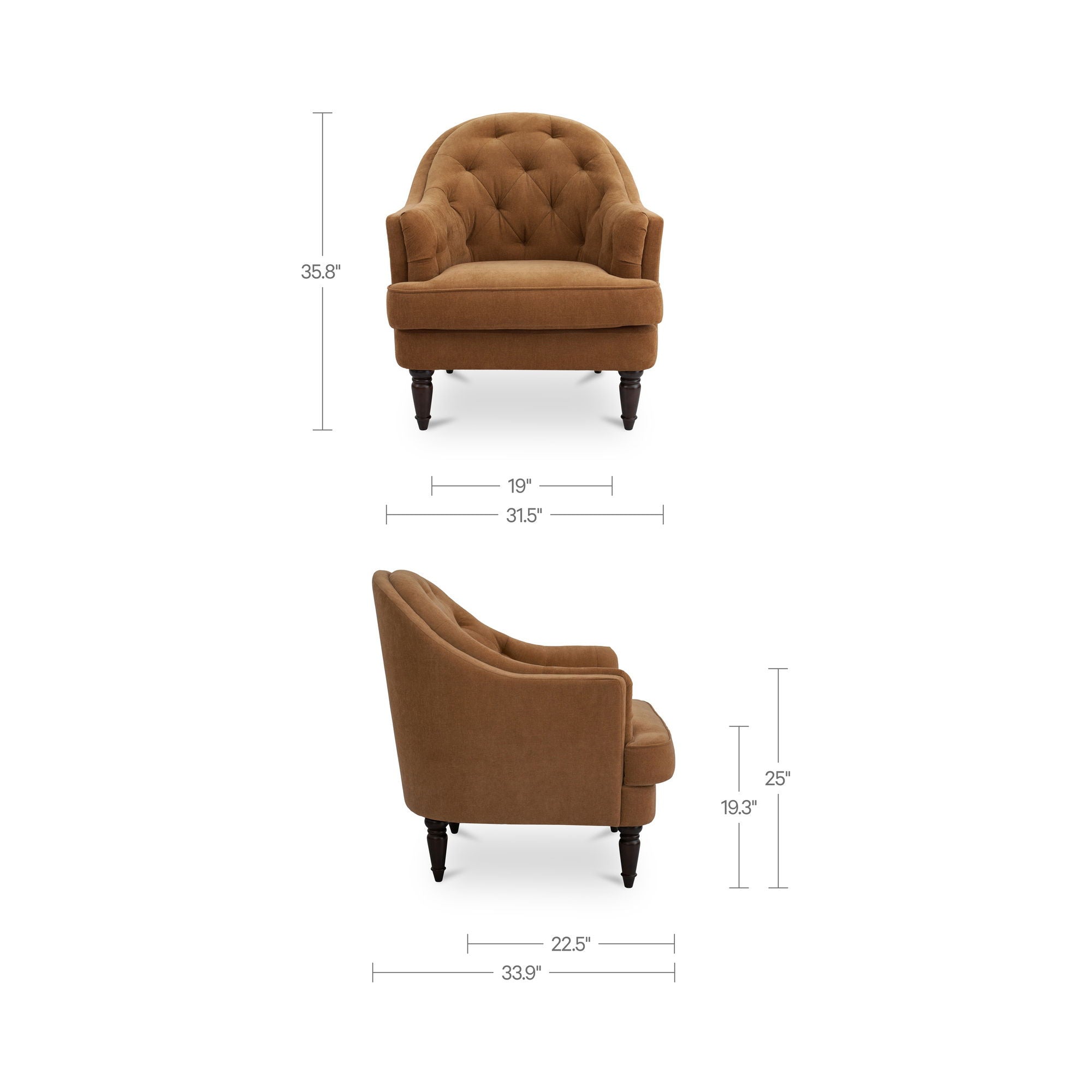 Pandora - Accent Chair - Ginger - Image 3