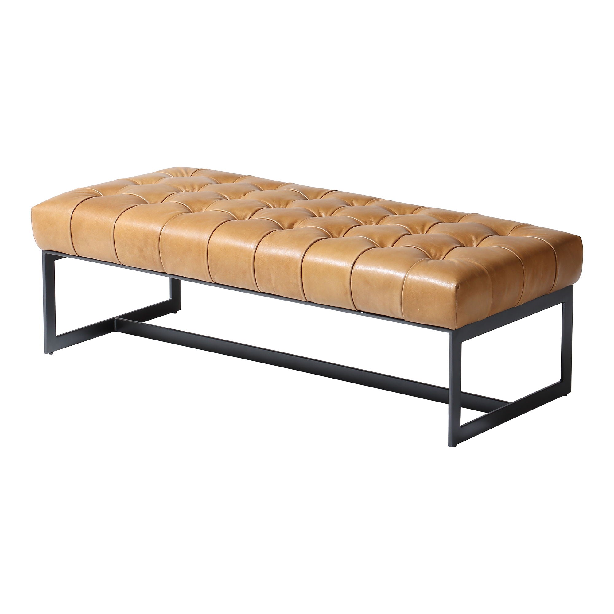 Wyatt - Leather Bench - Light Brown - Image 3
