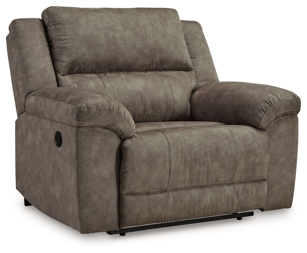 Laresview - Zero Wall Wide Seat Recliner - Faux Leather - Fossil - Image 1