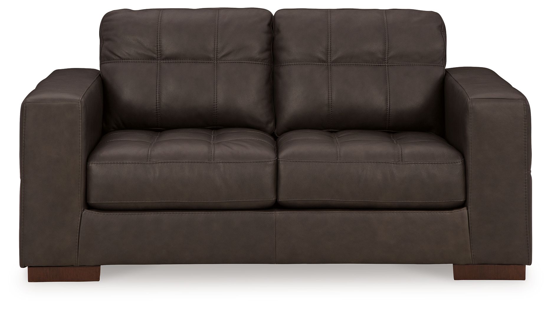 Luigi – Loveseat – Leather Match – Thunder