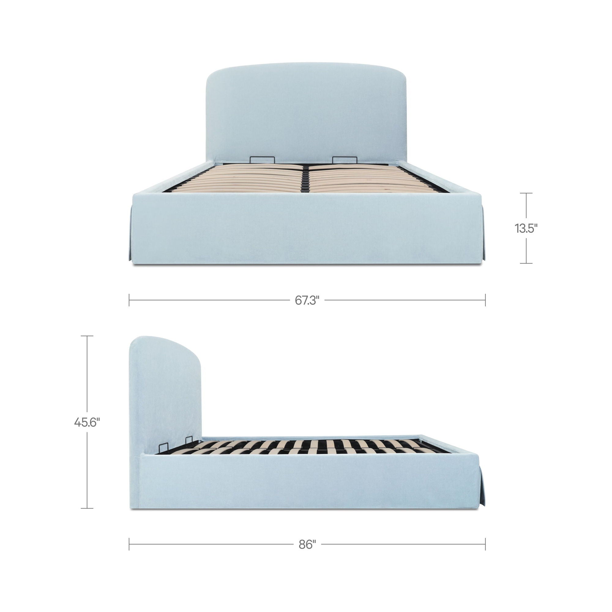 Joan - Queen Storage Bed - Light Blue - Image 2