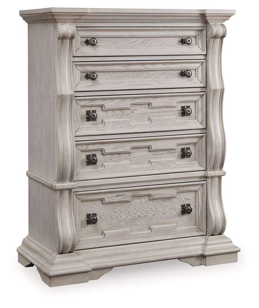 Bruchandi – Five Drawer Chest – Antique White