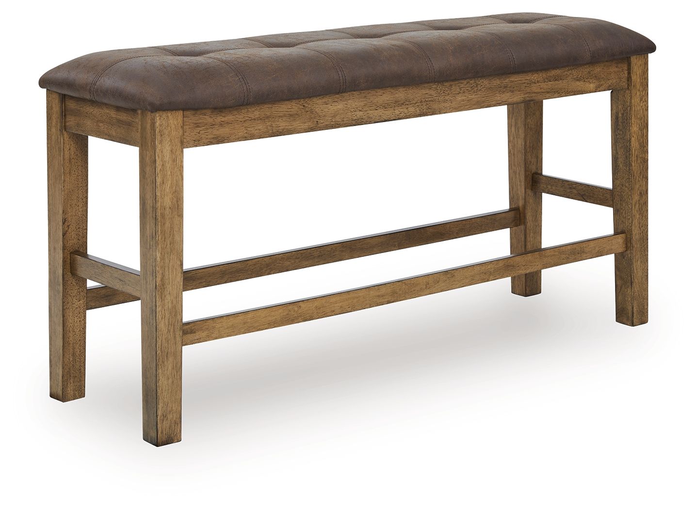 Urbinforte – Double Counter Height Upholstered Bench – Light Brown