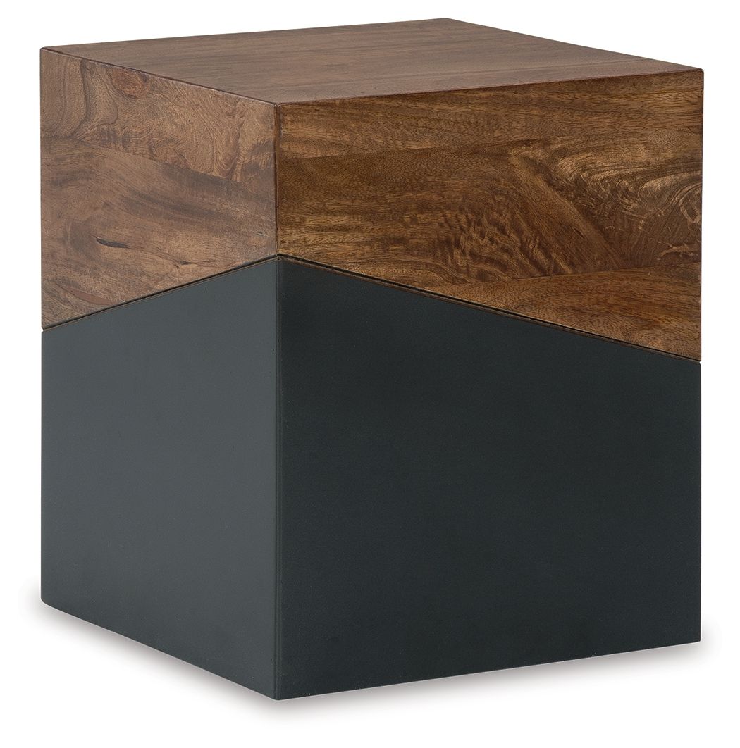 Trailbend – Accent Table – Brown / Gunmetal